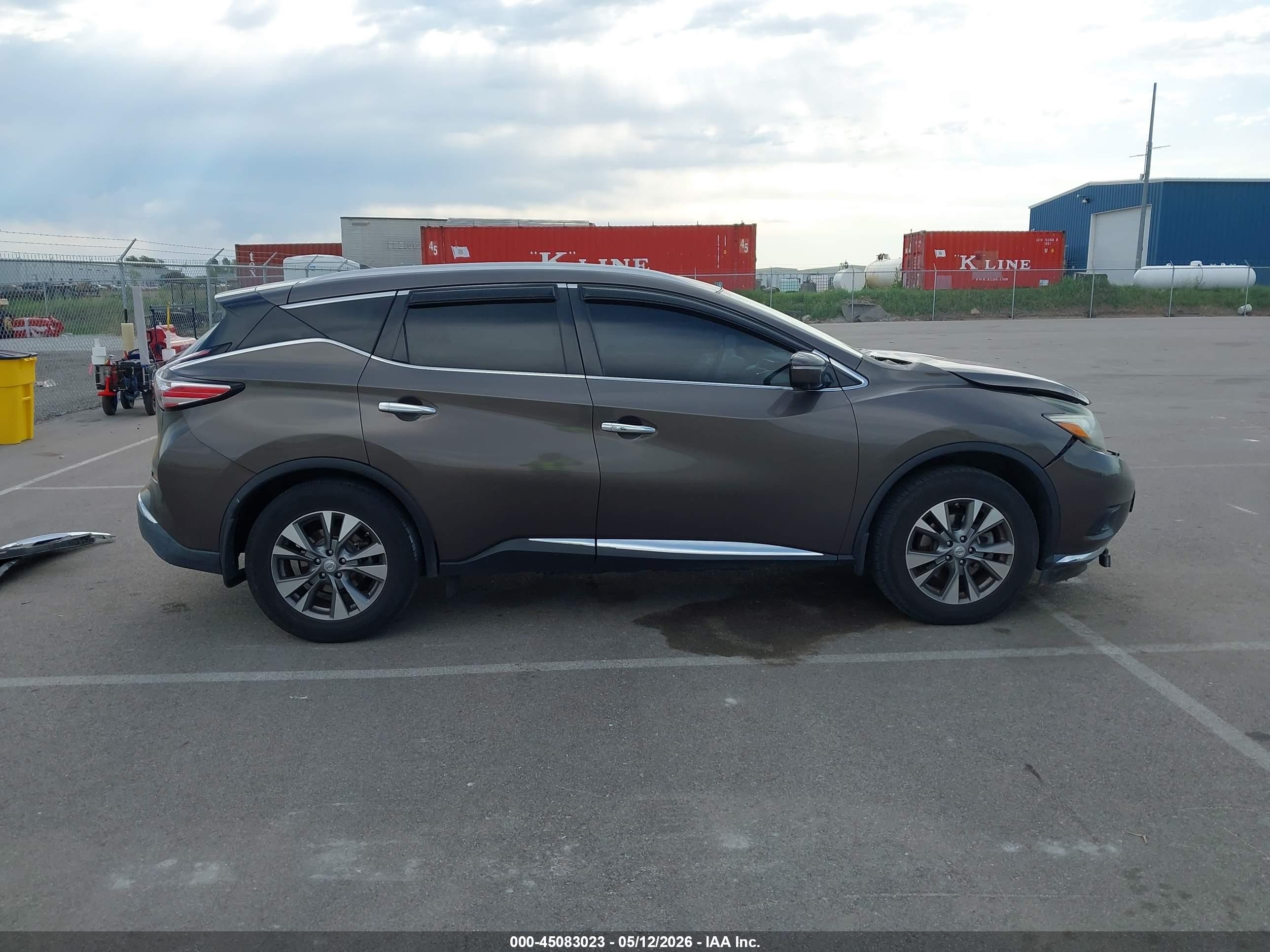 2015 Nissan Murano Sl Серый vin: 5N1AZ2MG9FN213453