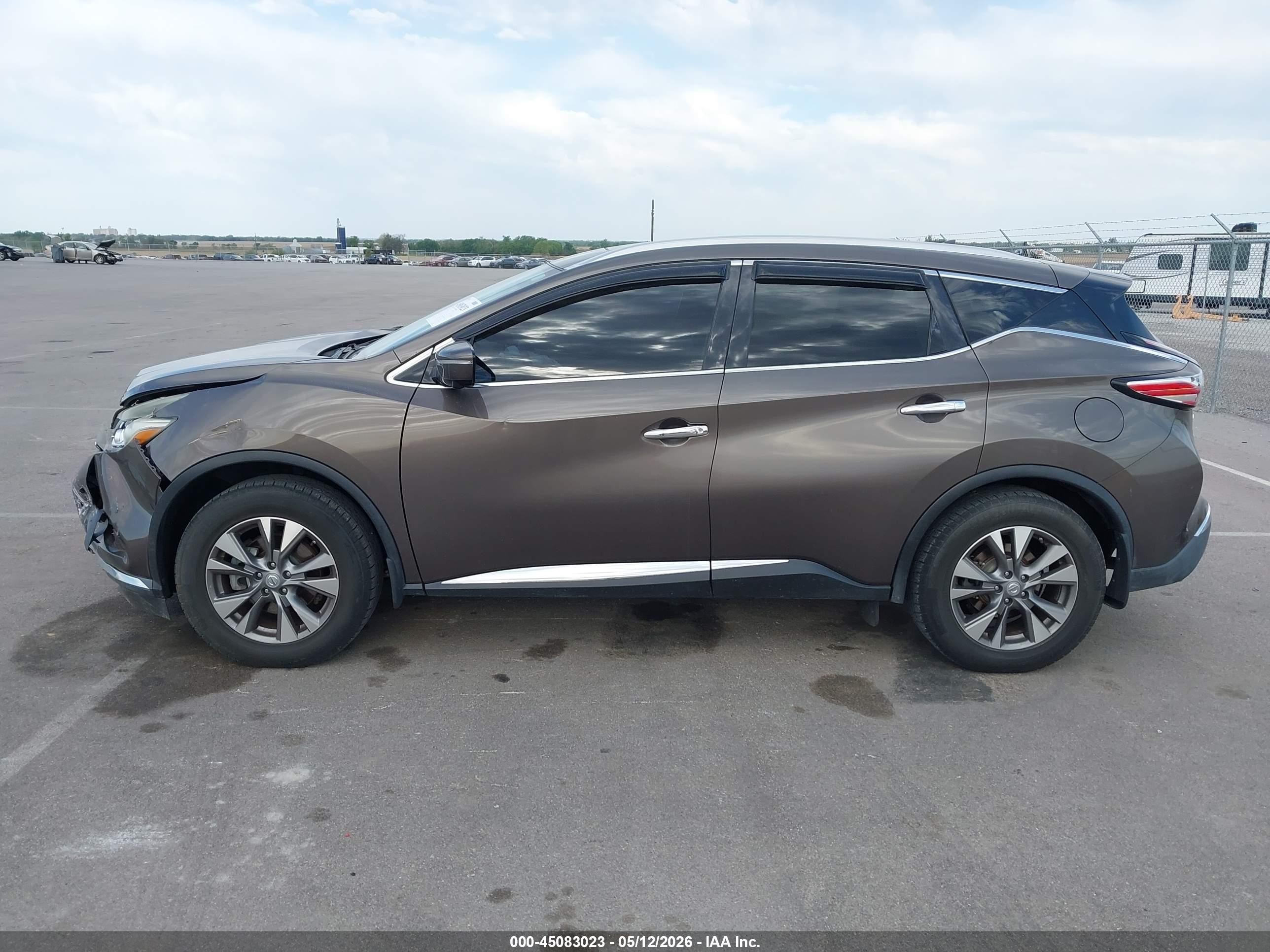 2015 Nissan Murano Sl Серый vin: 5N1AZ2MG9FN213453