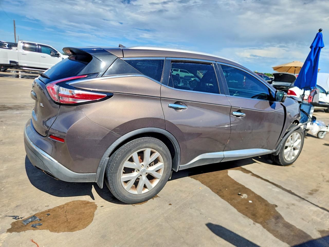 2015 Nissan Murano Sl Brown vin: 5N1AZ2MG9FN225702