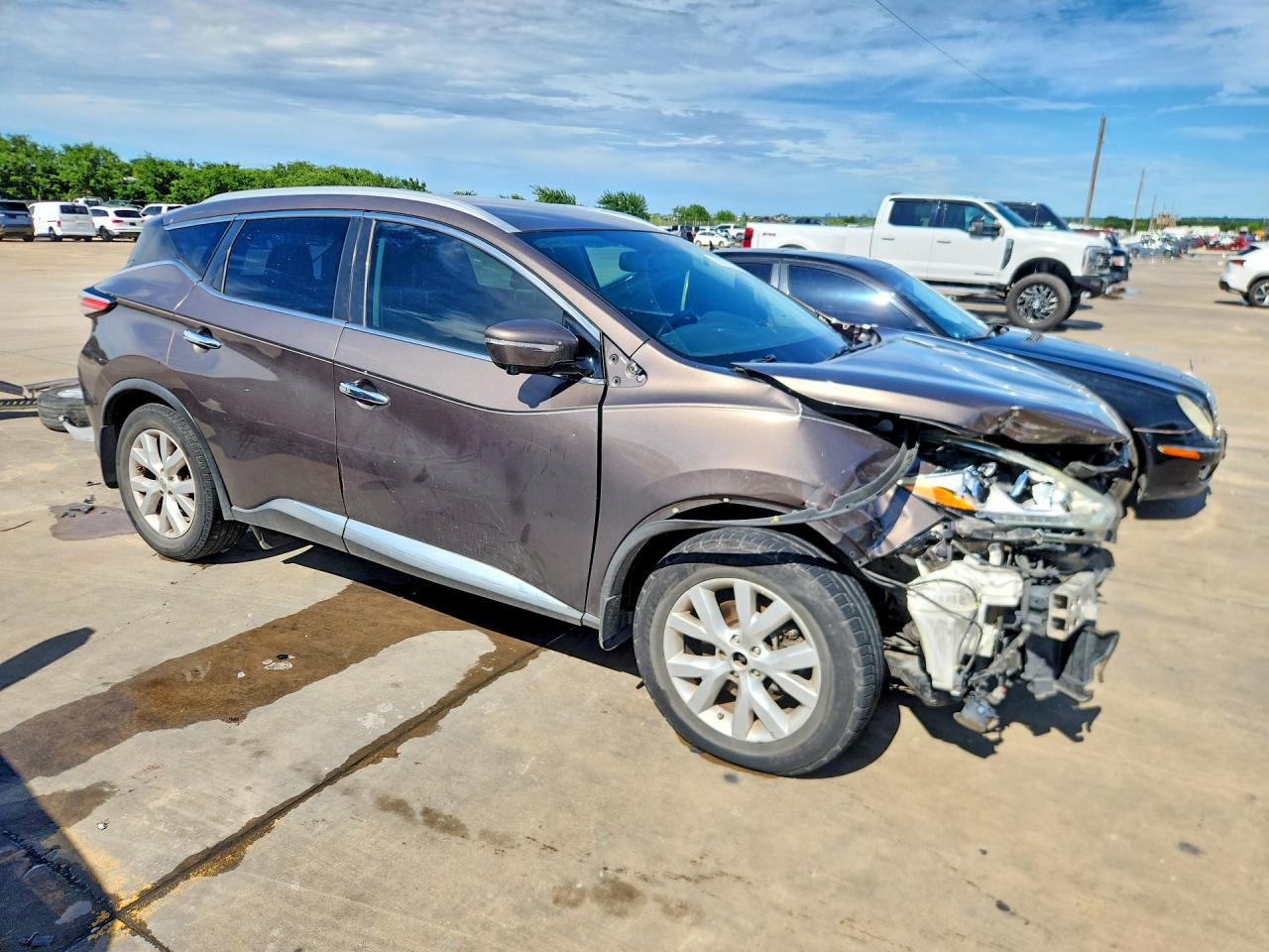 2015 Nissan Murano Sl Brown vin: 5N1AZ2MG9FN225702