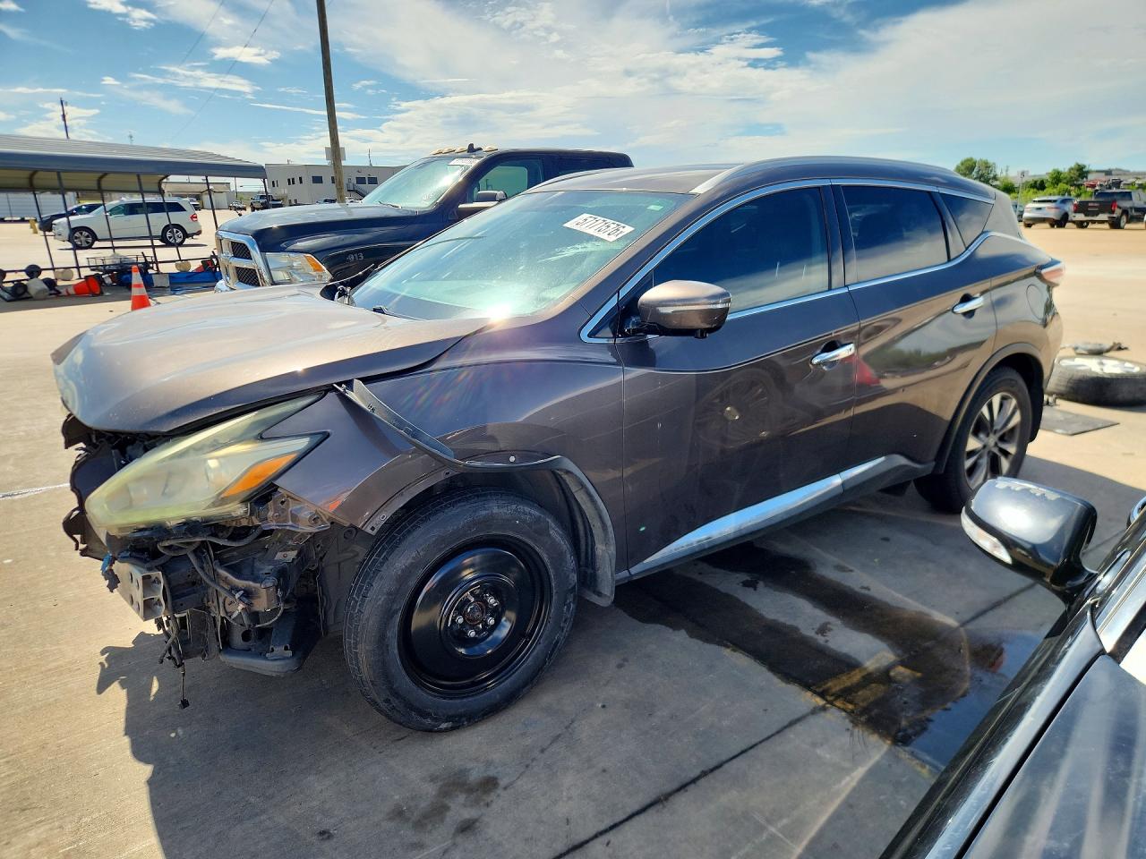 2015 Nissan Murano Sl Brown vin: 5N1AZ2MG9FN225702