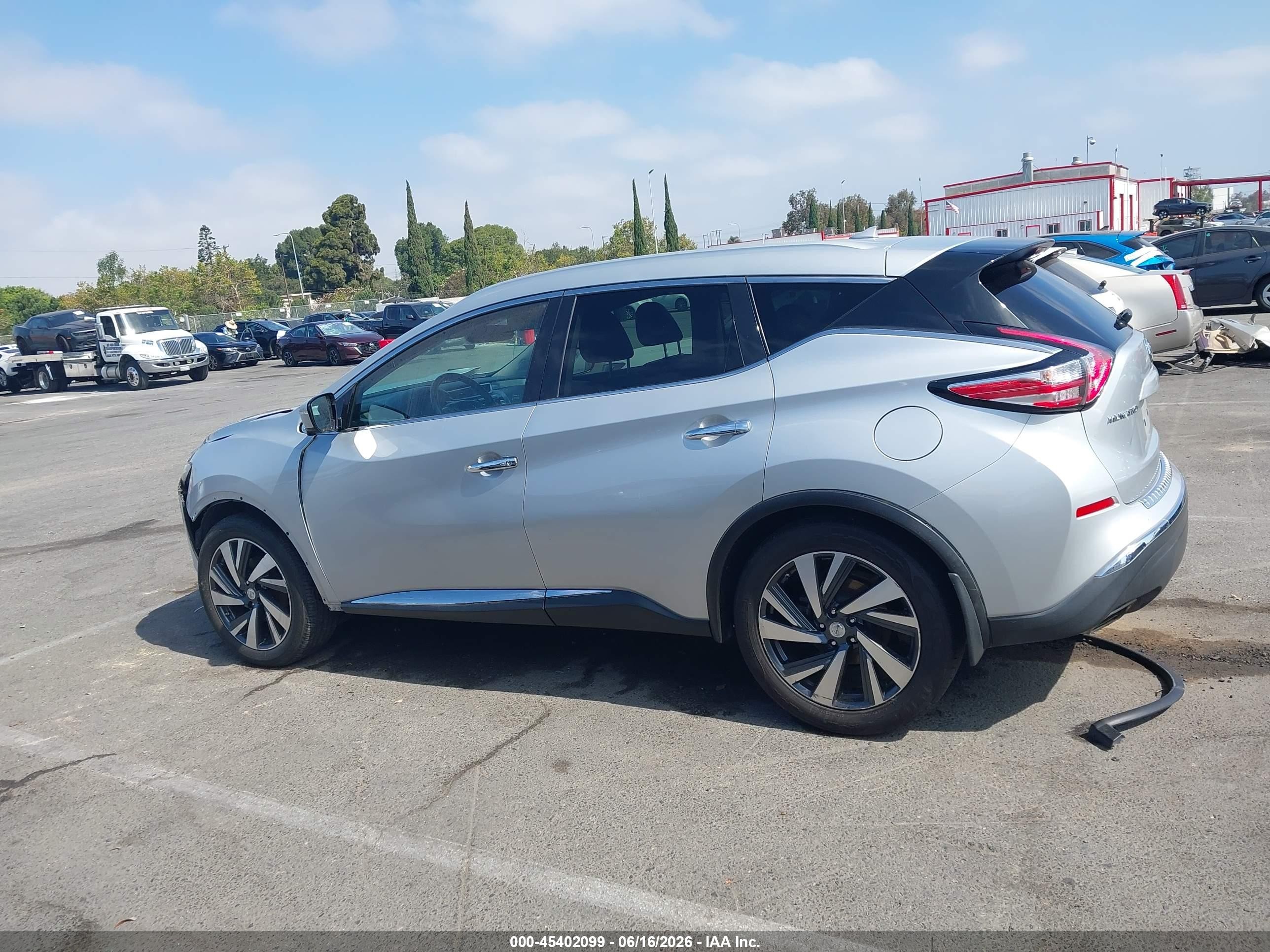 2015 Nissan Murano Platinum Silver vin: 5N1AZ2MG9FN233881