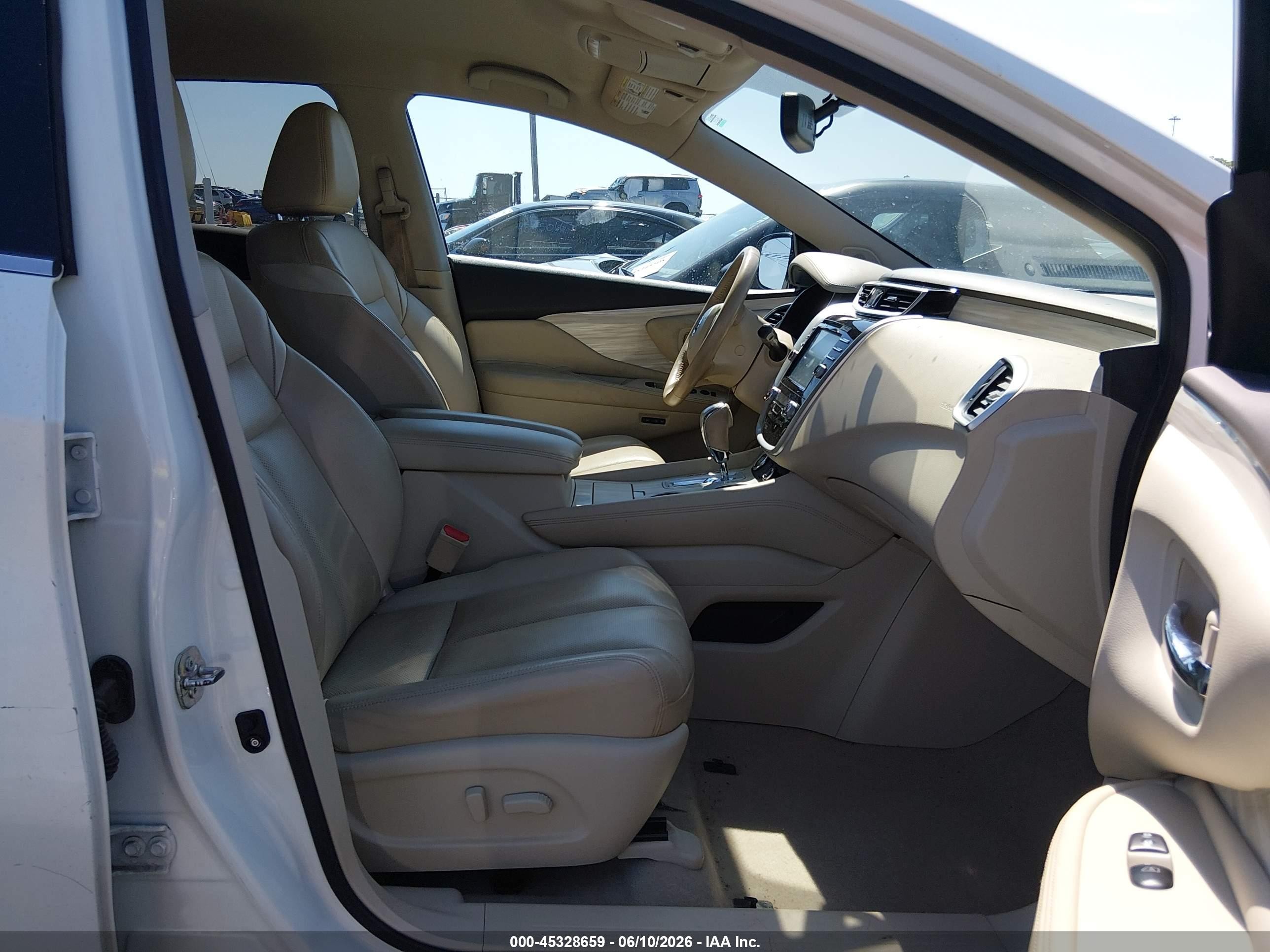 2015 Nissan Murano Sl Белый vin: 5N1AZ2MG9FN248414