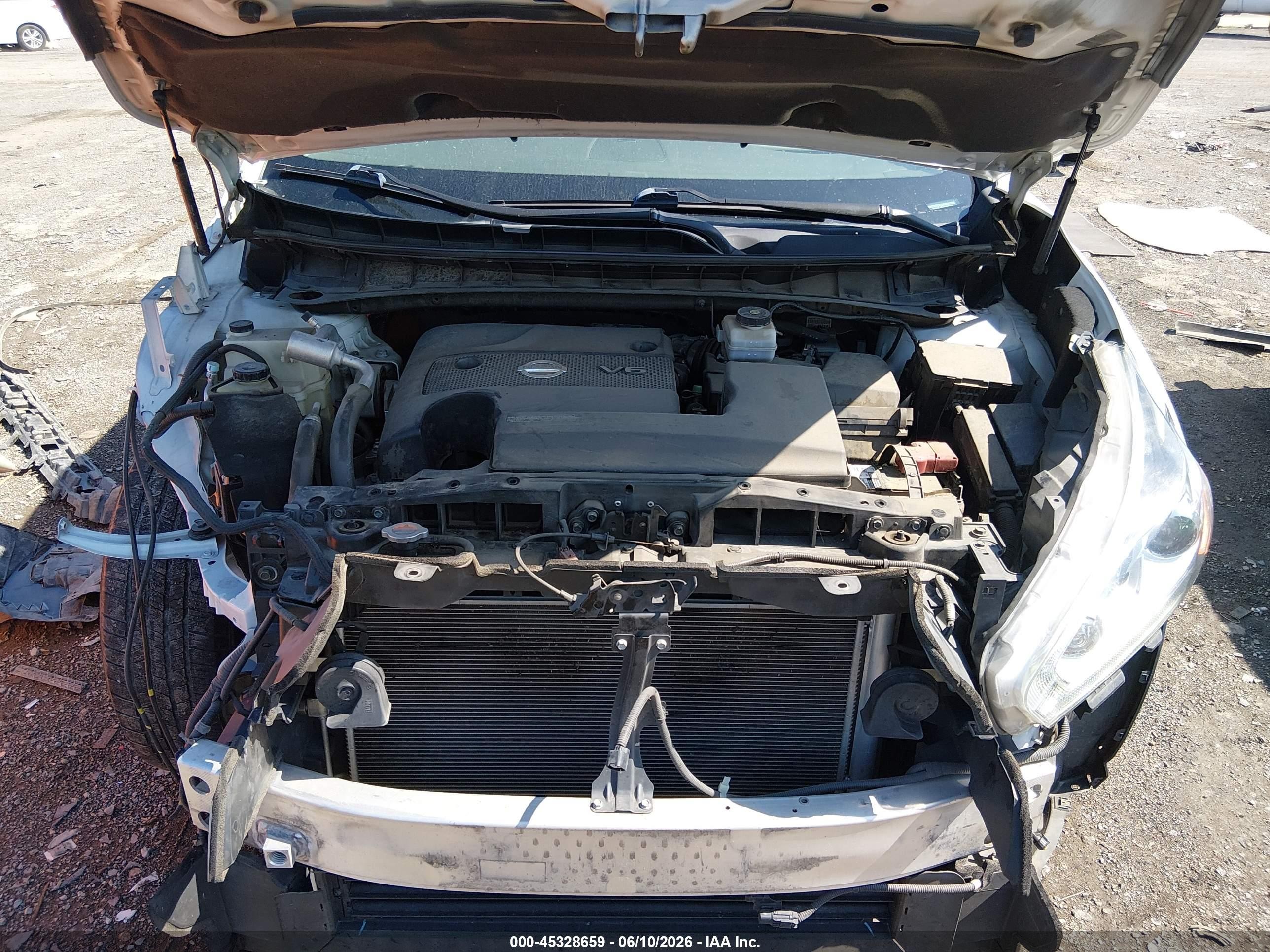 2015 Nissan Murano Sl Белый vin: 5N1AZ2MG9FN248414
