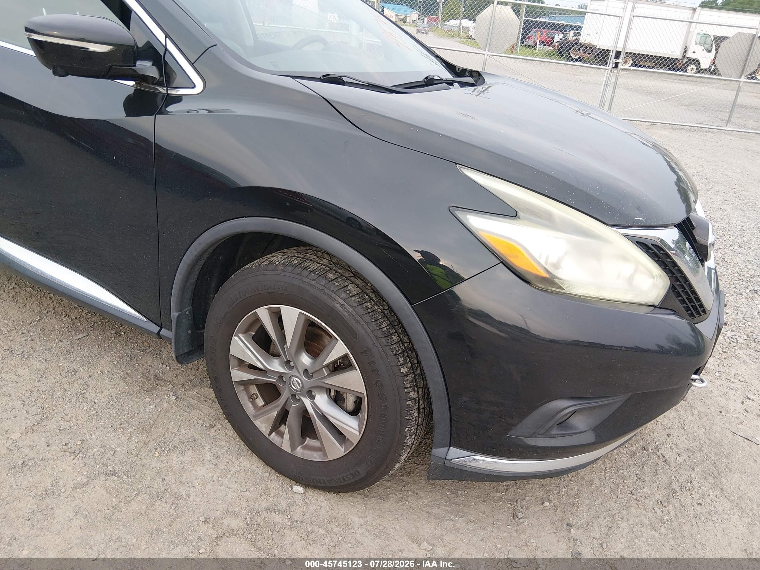 2015 Nissan Murano   Black vin: 5N1AZ2MG9FN265651