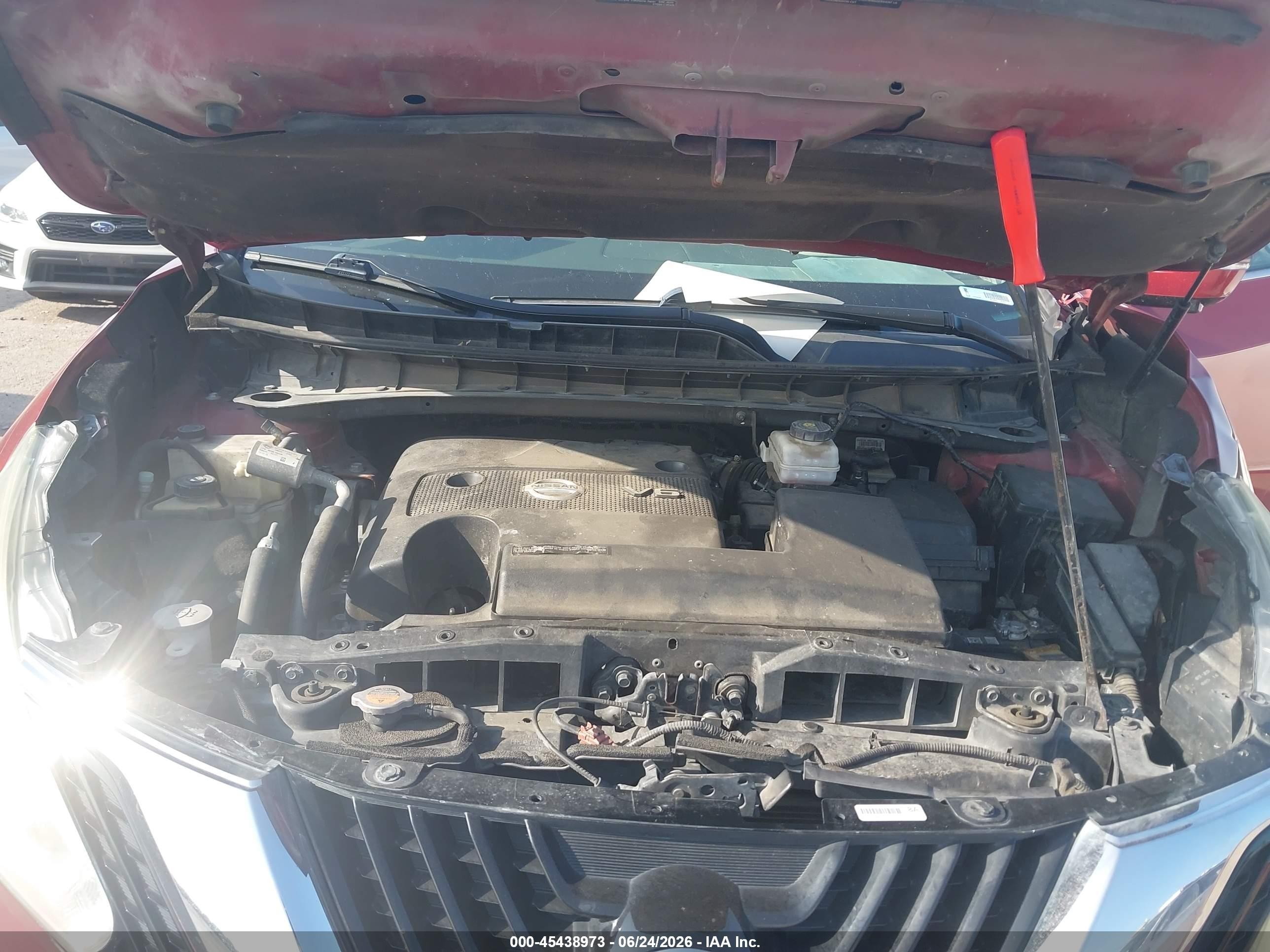 2015 Nissan Murano Sl Red vin: 5N1AZ2MG9FN279002