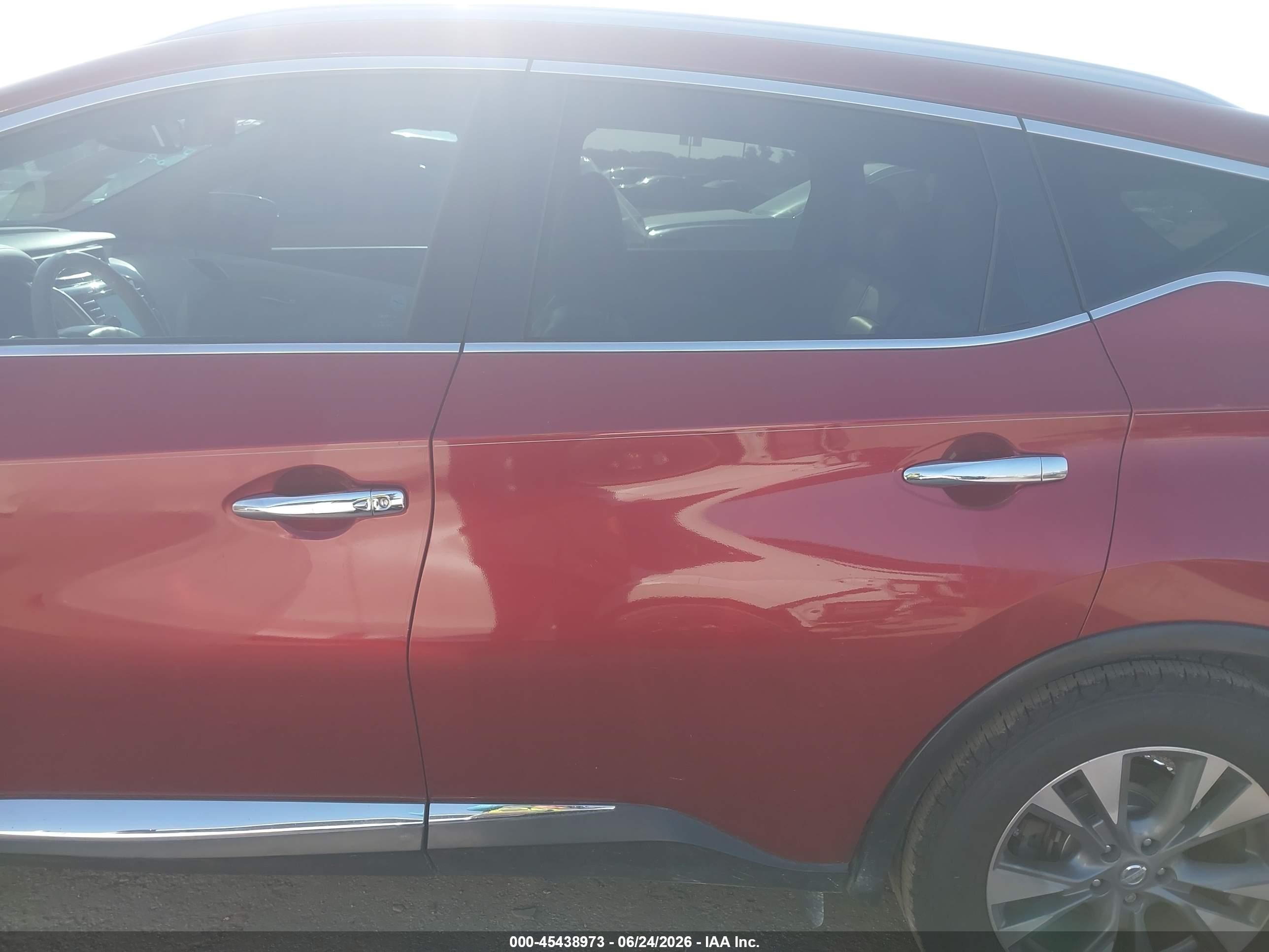 2015 Nissan Murano Sl Red vin: 5N1AZ2MG9FN279002