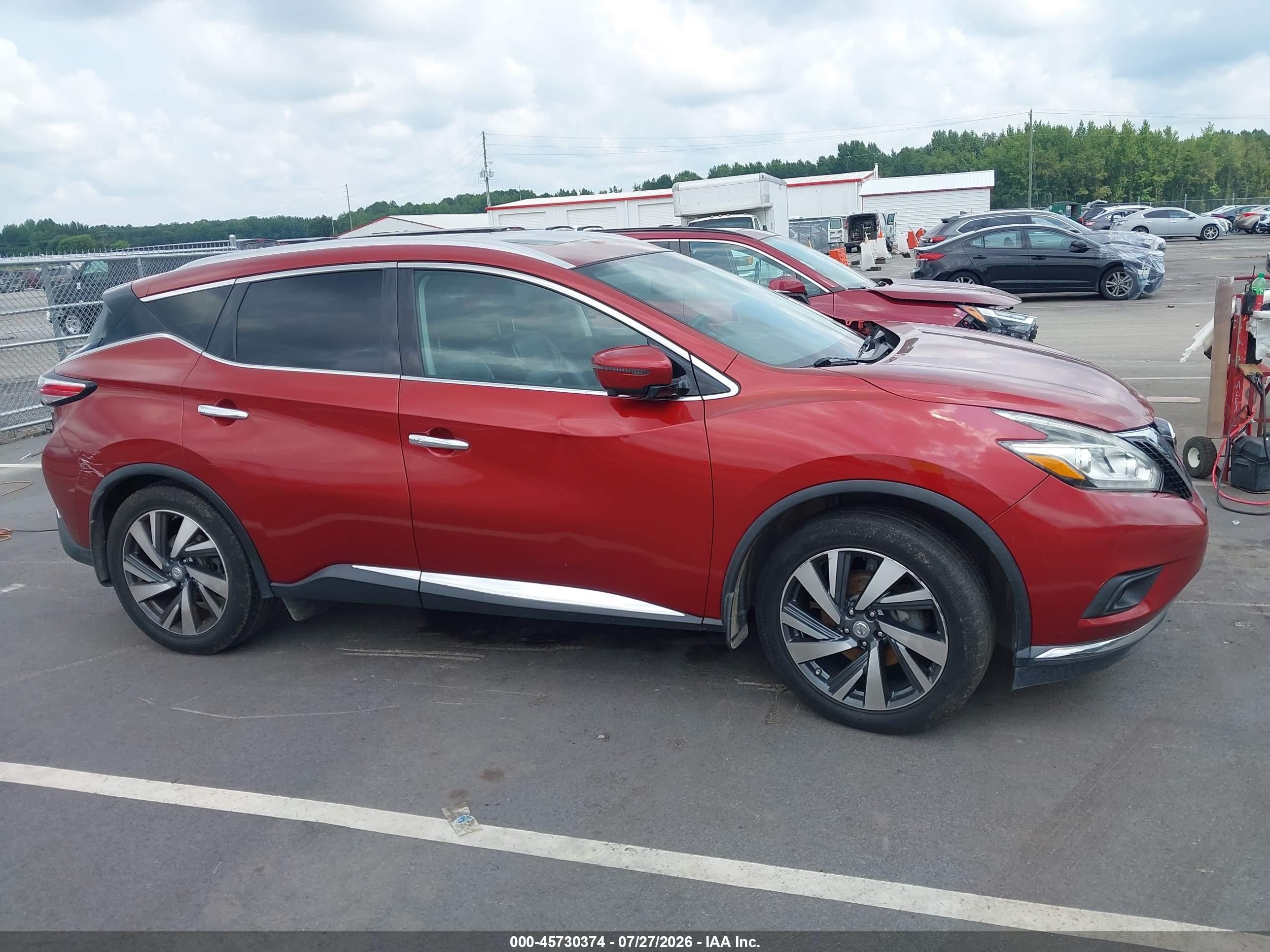 2015 Nissan Murano Platinum Red vin: 5N1AZ2MGXFN208536