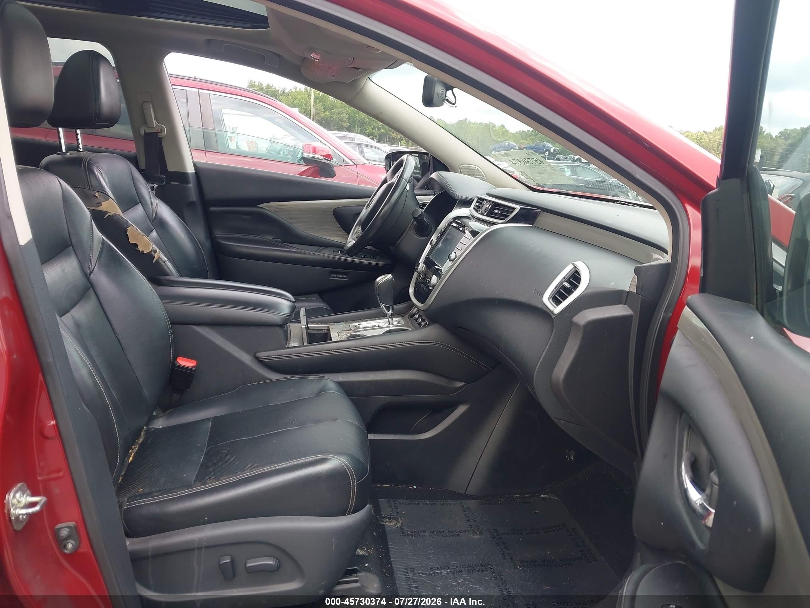 2015 Nissan Murano Platinum Red vin: 5N1AZ2MGXFN208536