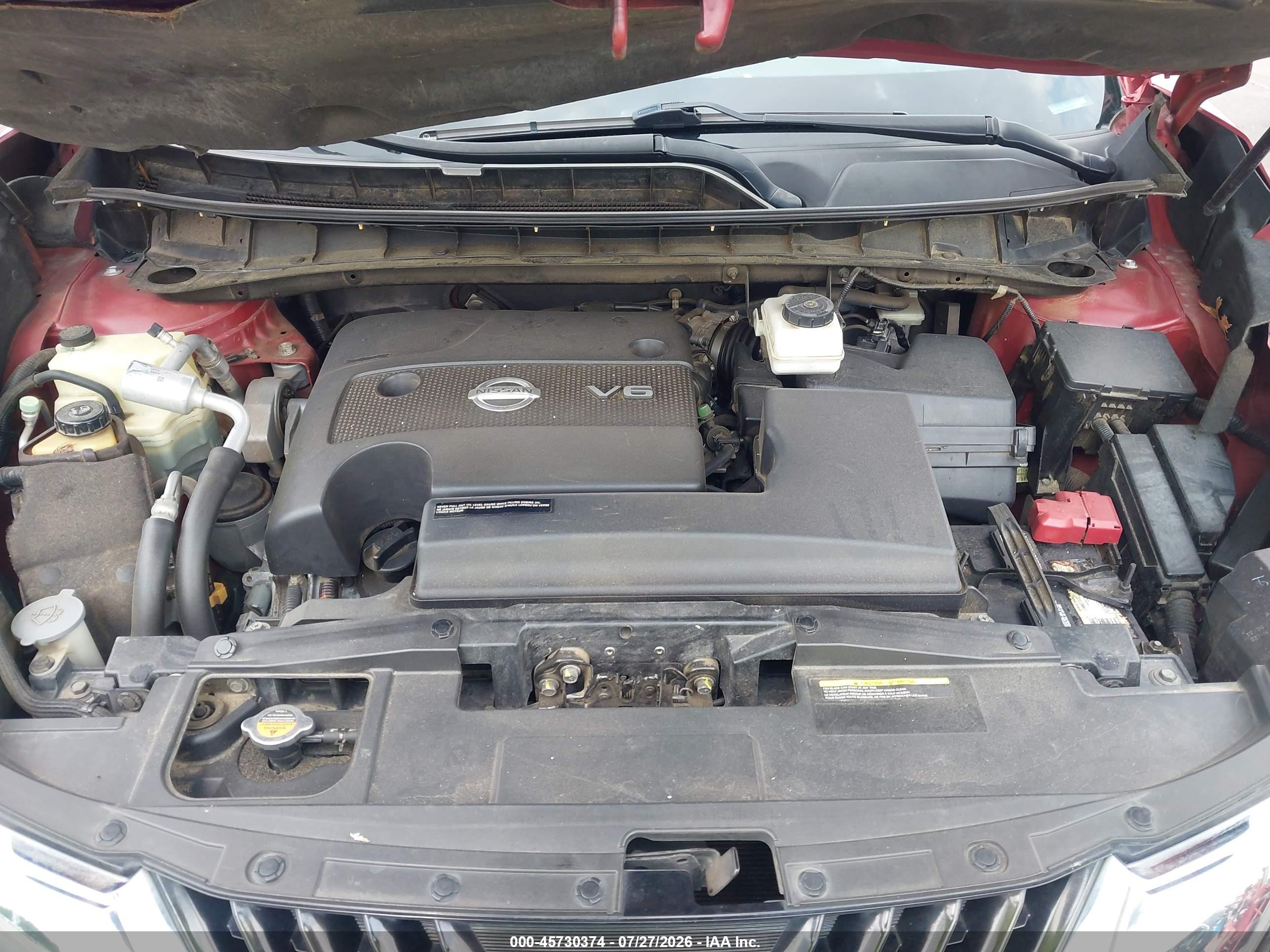 2015 Nissan Murano Platinum Red vin: 5N1AZ2MGXFN208536
