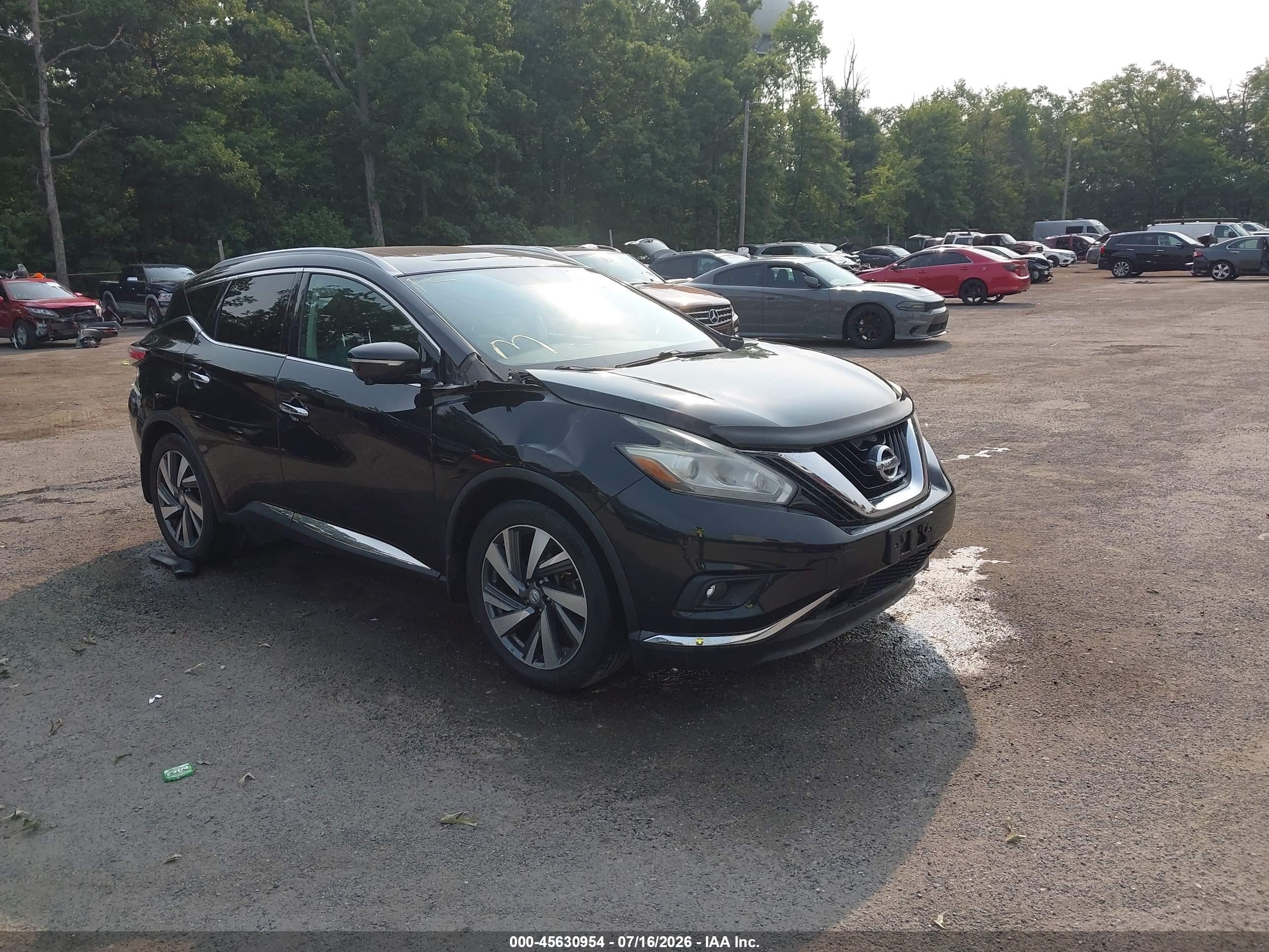 2015 Nissan Murano Platinum Black vin: 5N1AZ2MGXFN215342