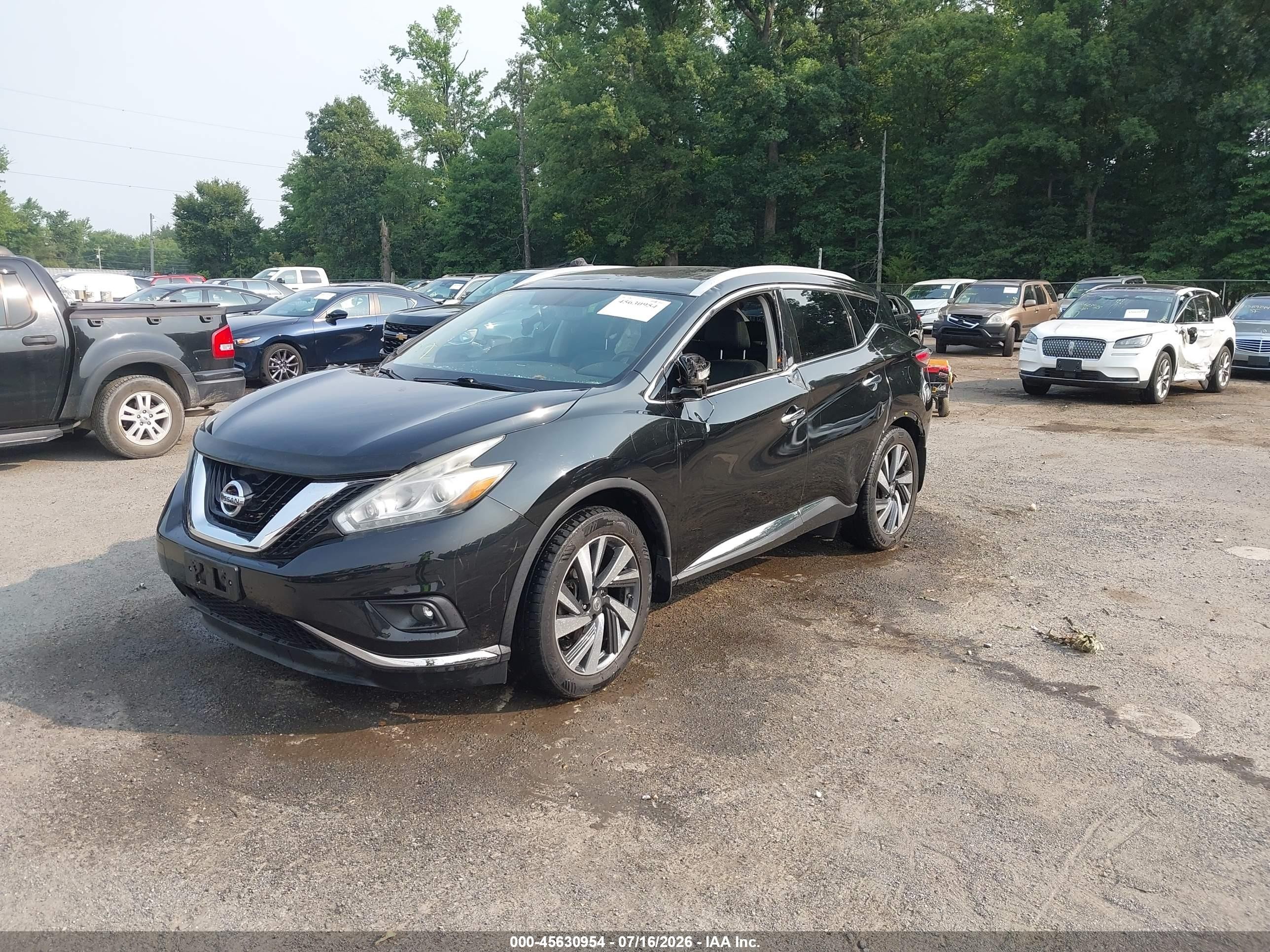 2015 Nissan Murano Platinum Black vin: 5N1AZ2MGXFN215342