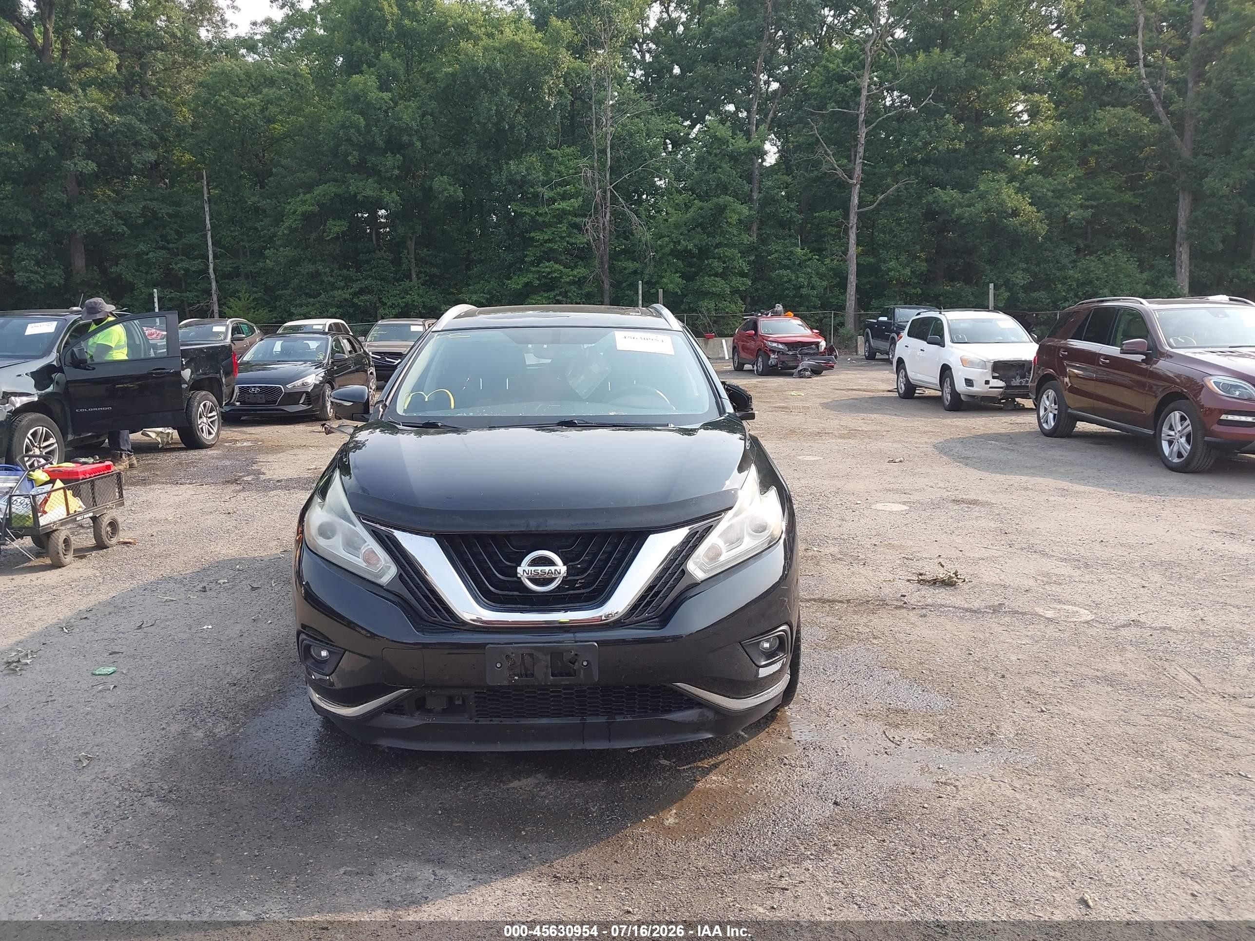 2015 Nissan Murano Platinum Black vin: 5N1AZ2MGXFN215342