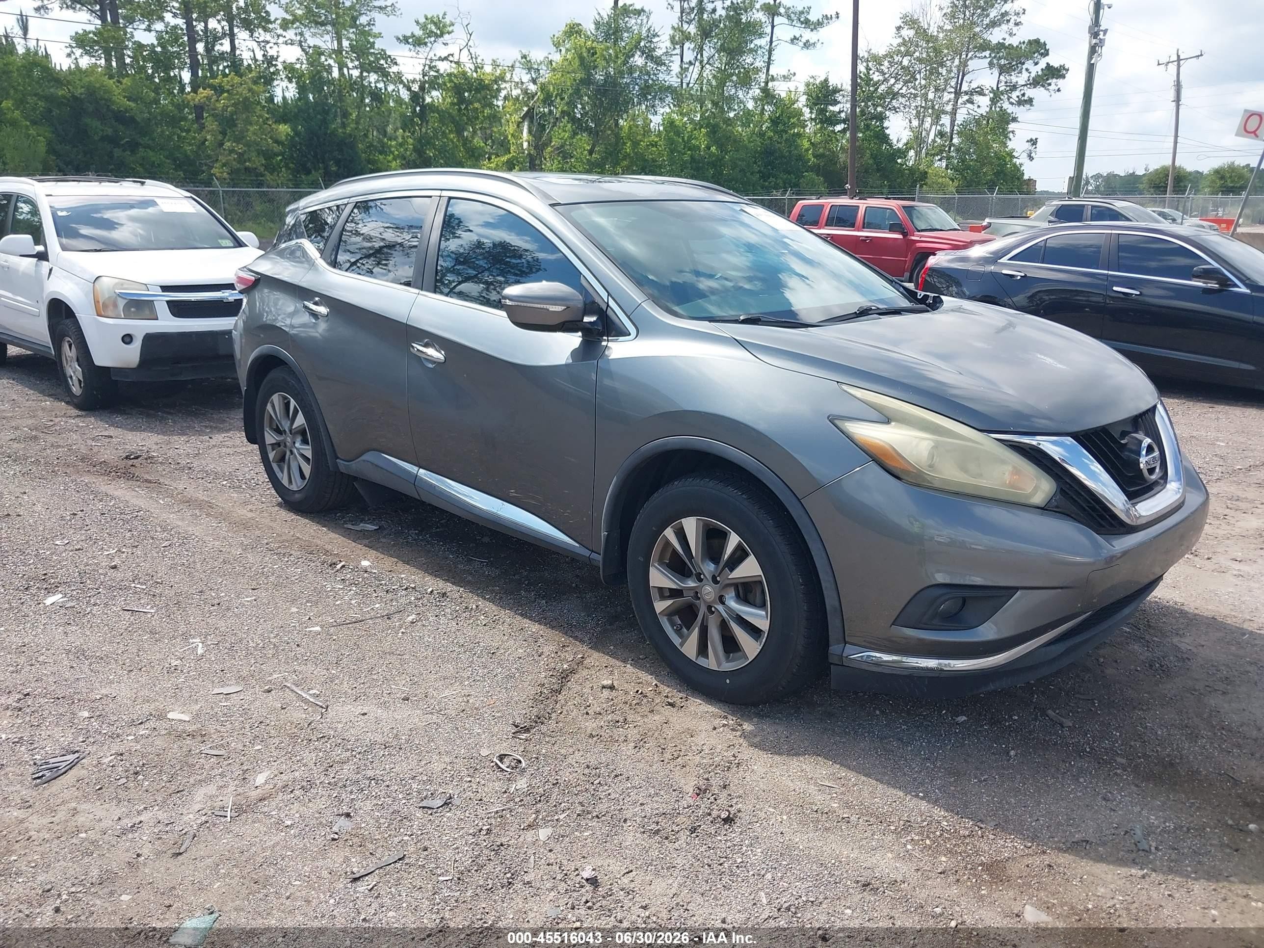 2015 Nissan Murano Sv Gray vin: 5N1AZ2MGXFN218905