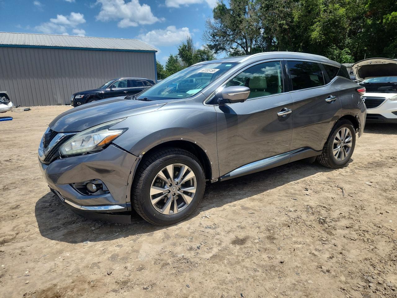 2015 Nissan Murano Sl Gray vin: 5N1AZ2MGXFN221237