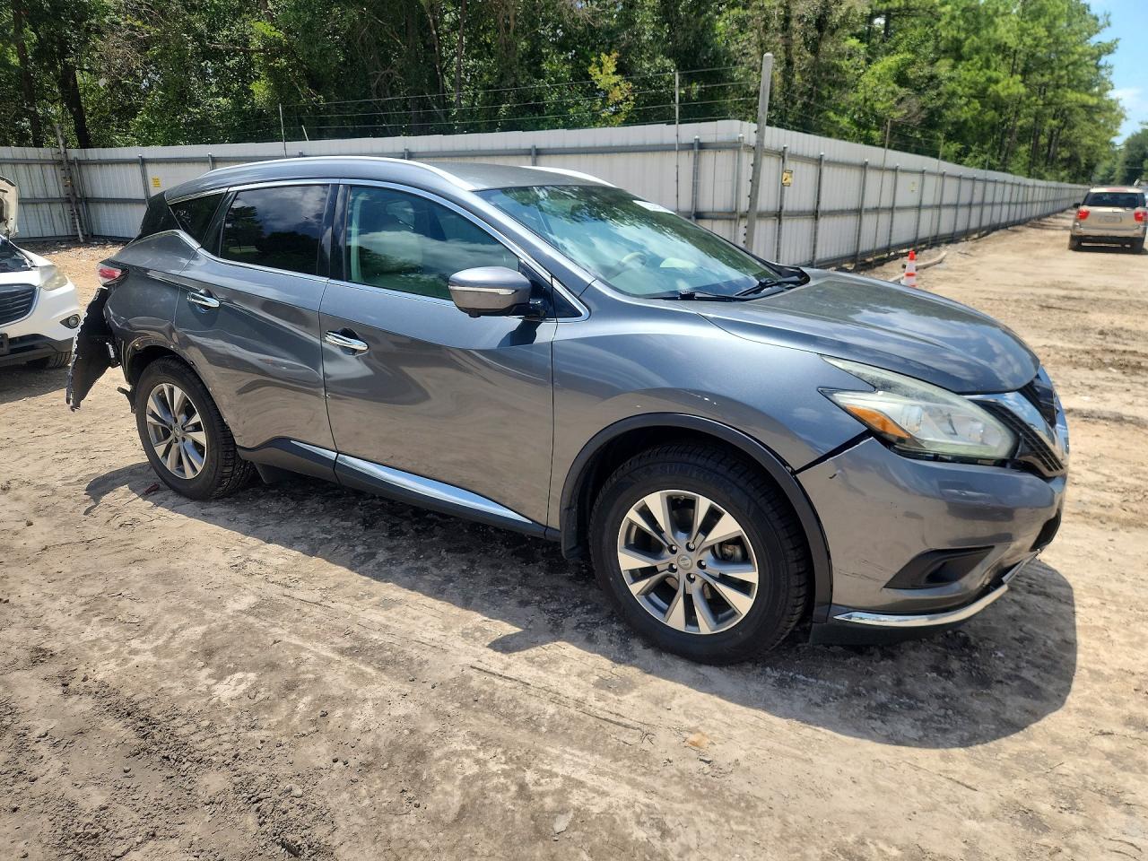 2015 Nissan Murano Sl Gray vin: 5N1AZ2MGXFN221237