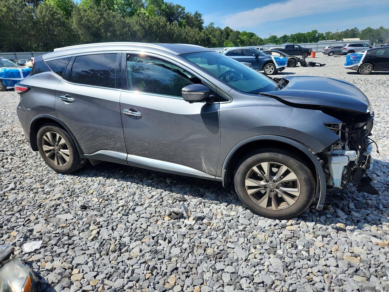 2015 Nissan Murano Sl Gray vin: 5N1AZ2MGXFN237485