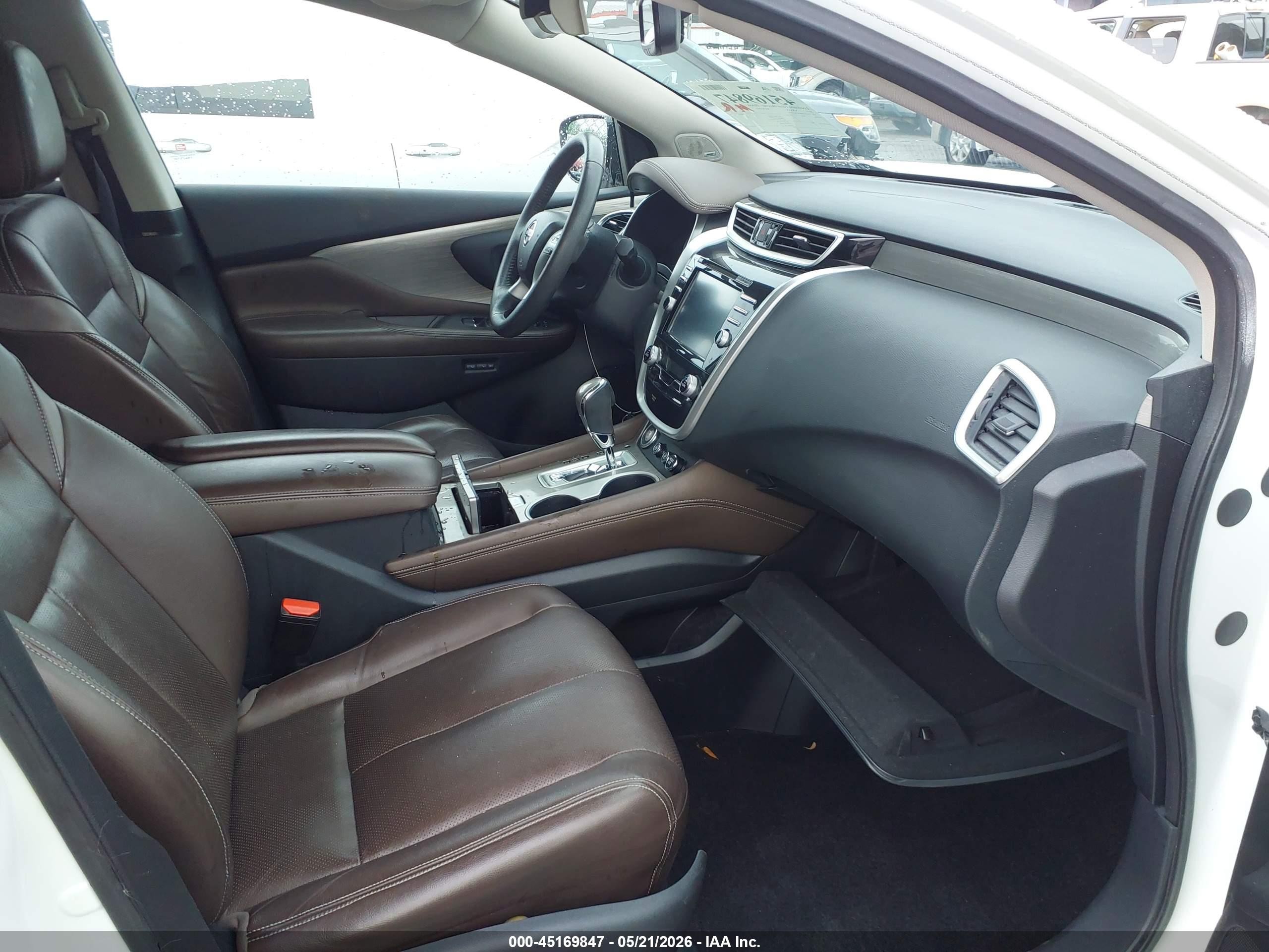 2015 Nissan Murano Platinum White vin: 5N1AZ2MGXFN250091