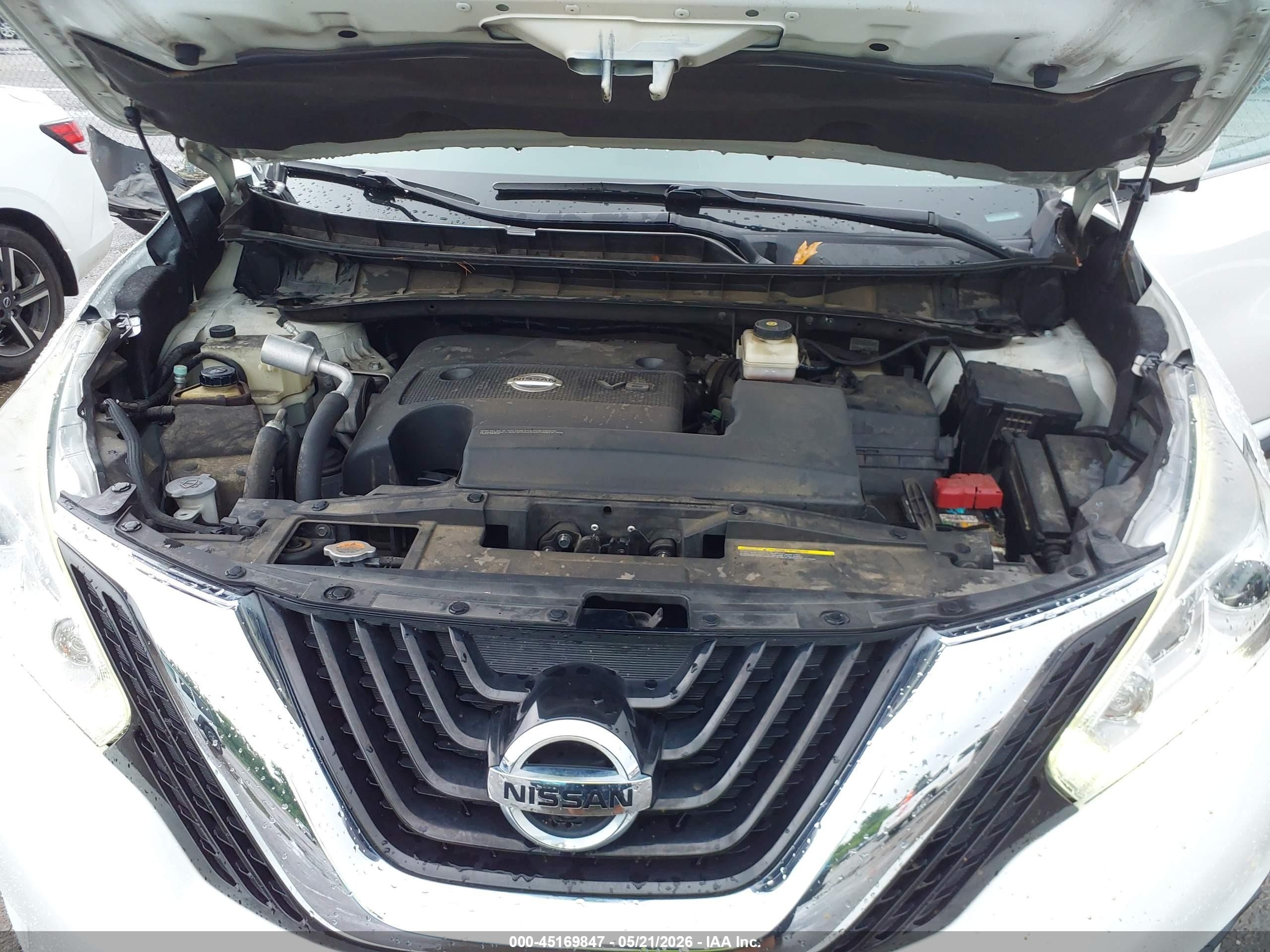 2015 Nissan Murano Platinum White vin: 5N1AZ2MGXFN250091
