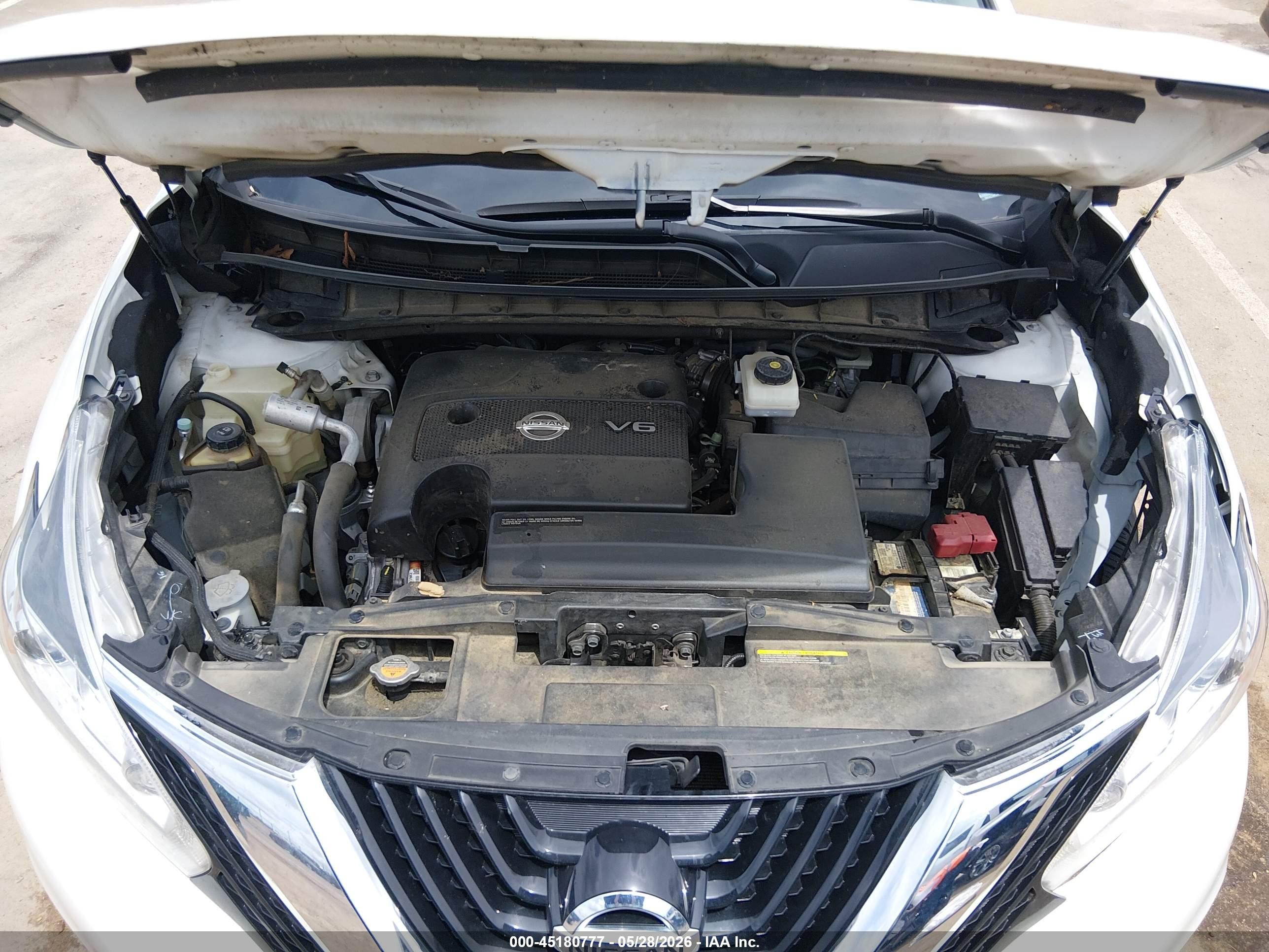 2015 Nissan Murano Sv Белый vin: 5N1AZ2MGXFN250494