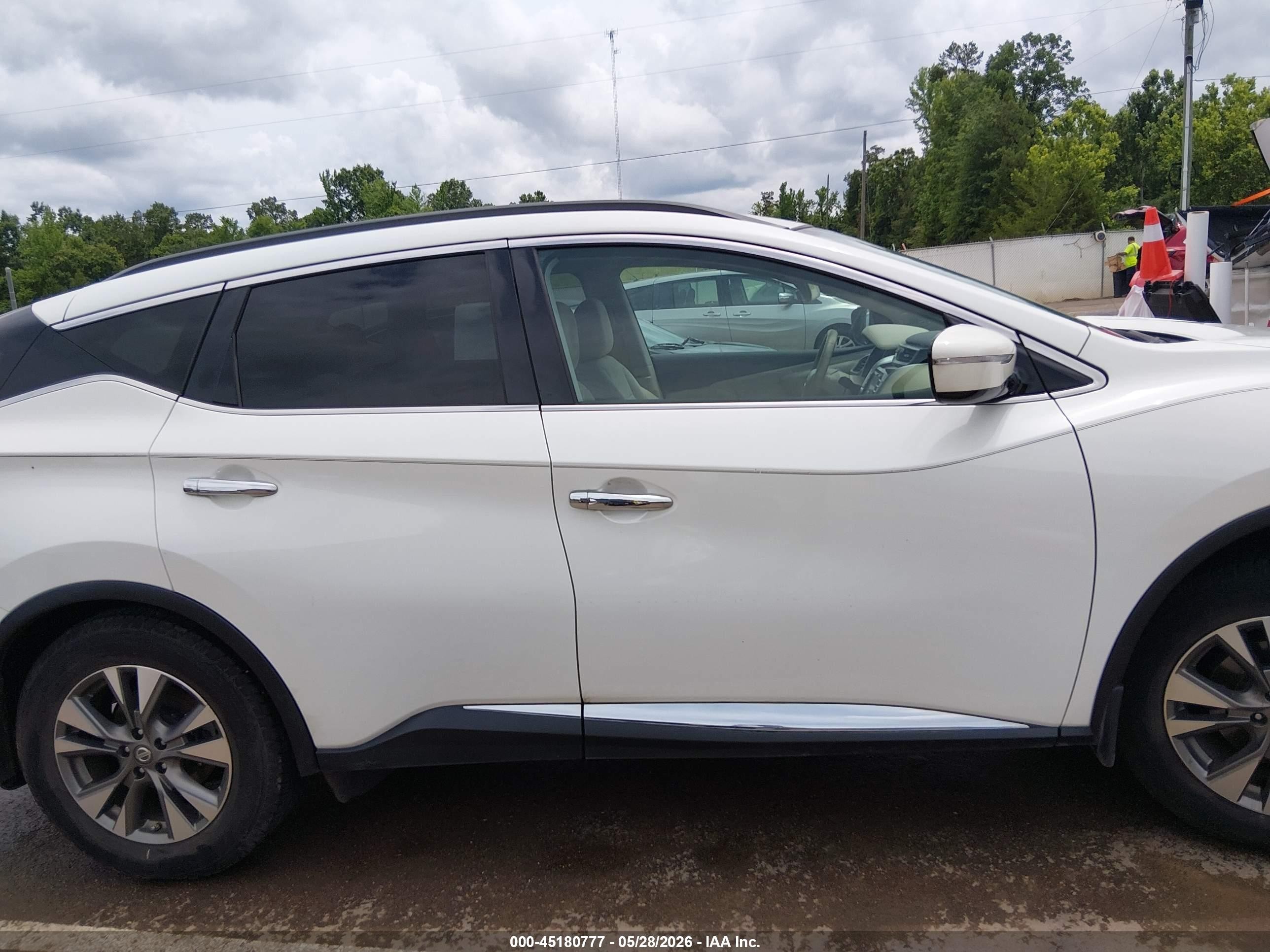 2015 Nissan Murano Sv Белый vin: 5N1AZ2MGXFN250494
