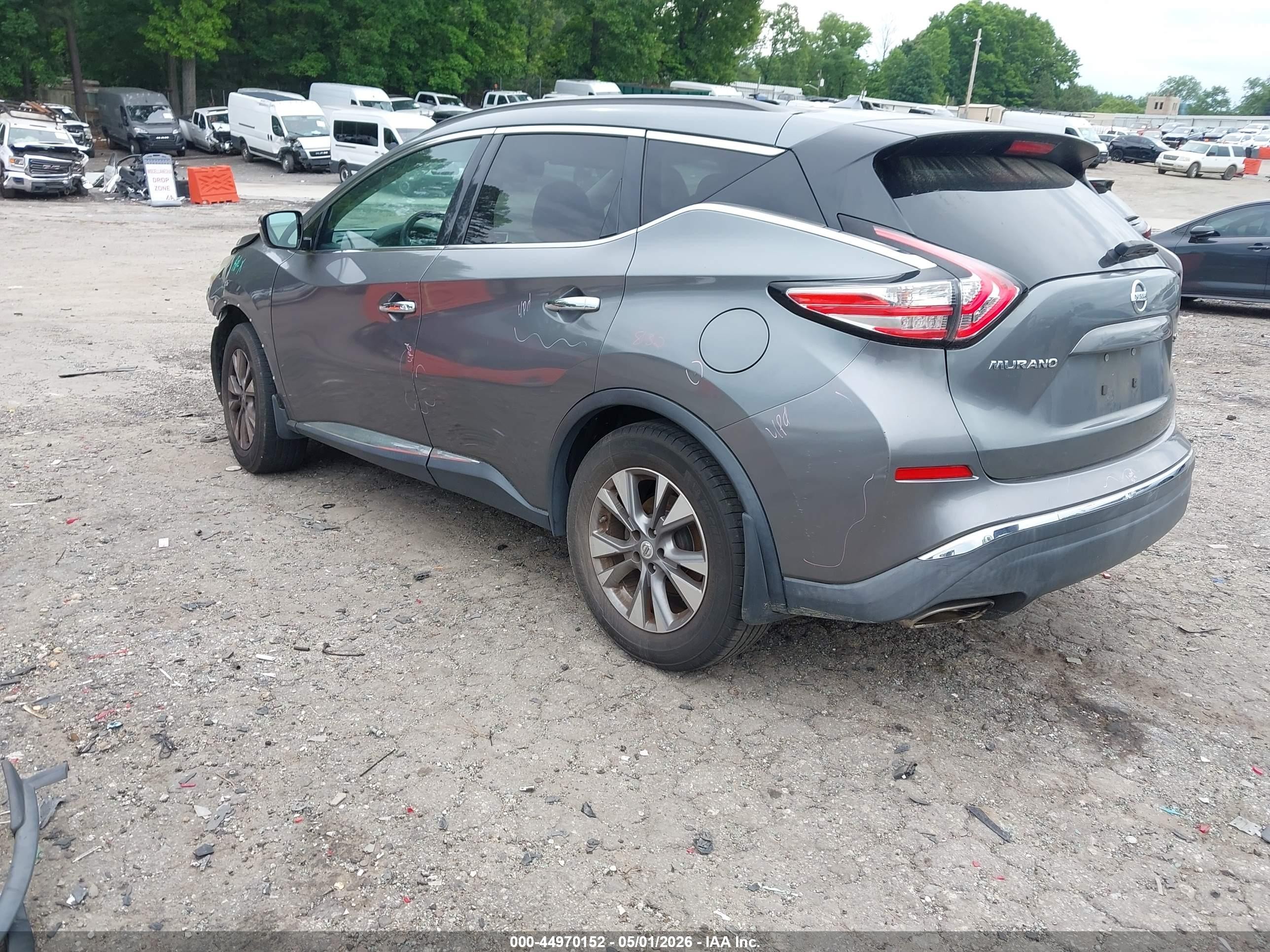 2015 Nissan Murano Sv Gray vin: 5N1AZ2MGXFN250852