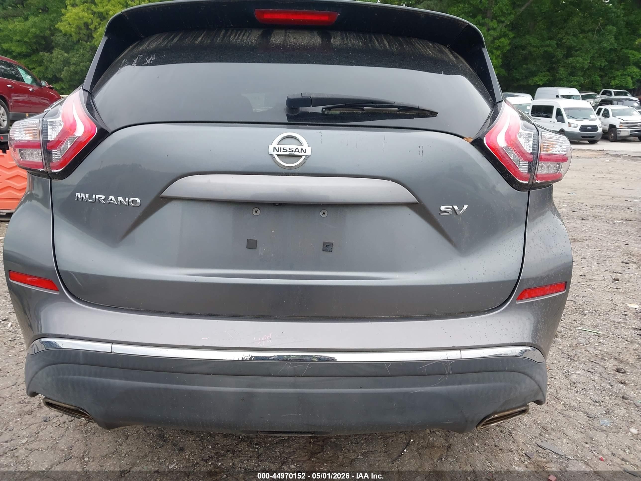 2015 Nissan Murano Sv Gray vin: 5N1AZ2MGXFN250852