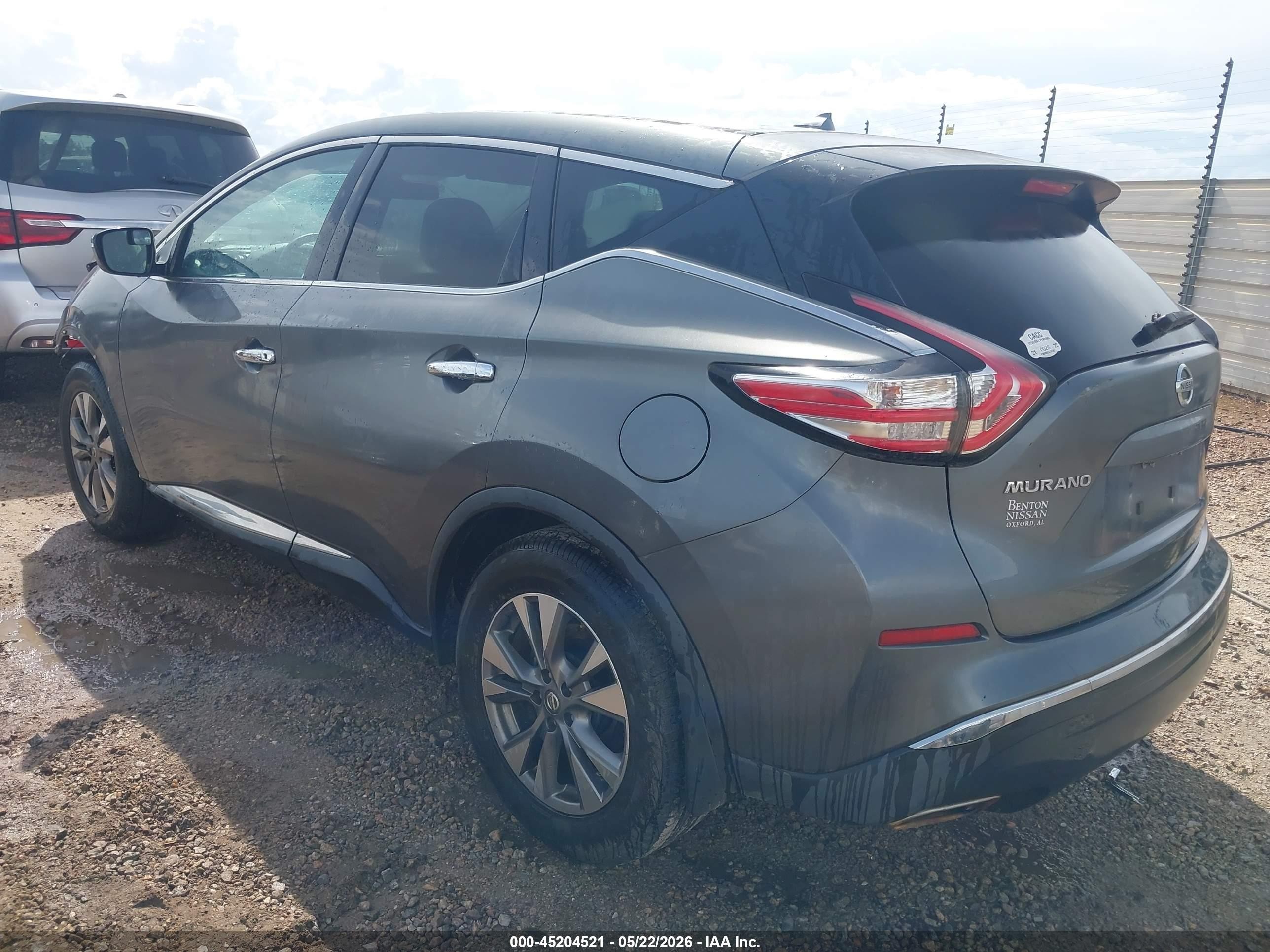 2015 Nissan Murano S Gray vin: 5N1AZ2MGXFN268011