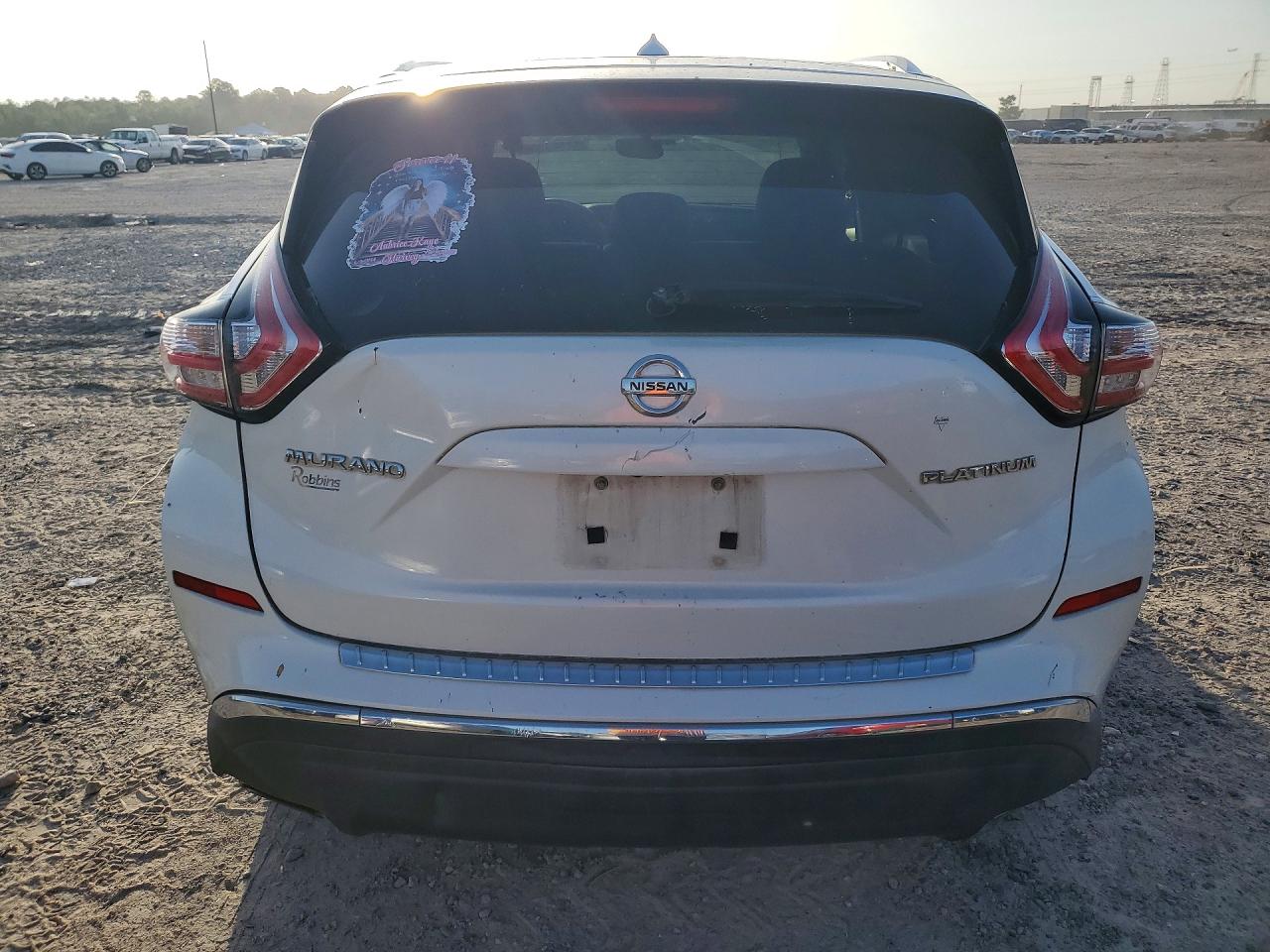2015 Nissan Murano Platinum White vin: 5N1AZ2MGXFN275363