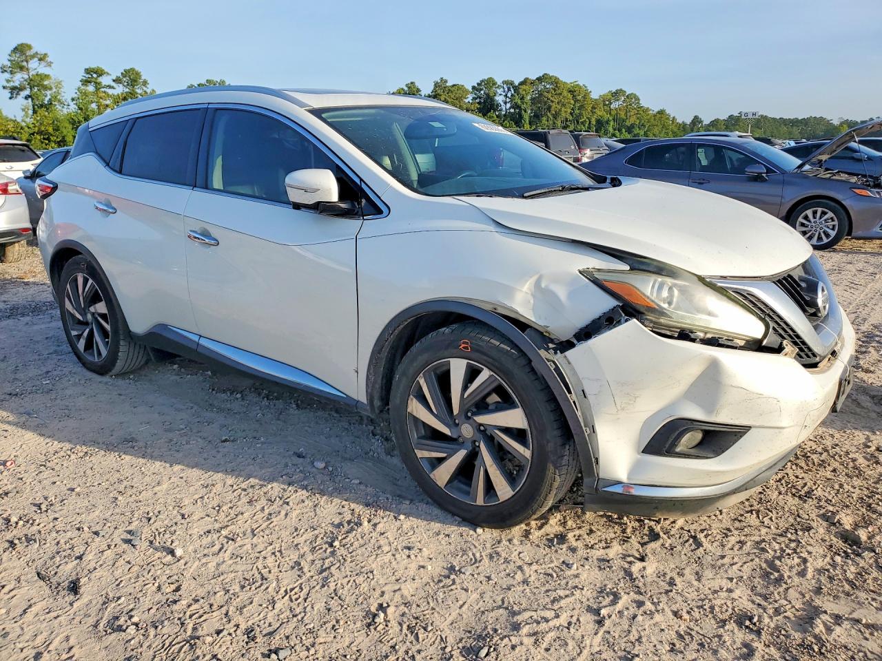 2015 Nissan Murano Platinum White vin: 5N1AZ2MGXFN275363