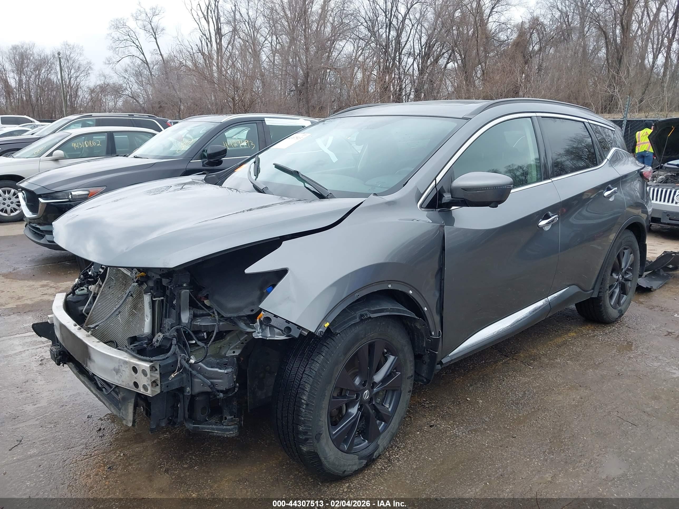 2018 Nissan Murano Sv Gray vin: 5N1AZ2MGXJN184179