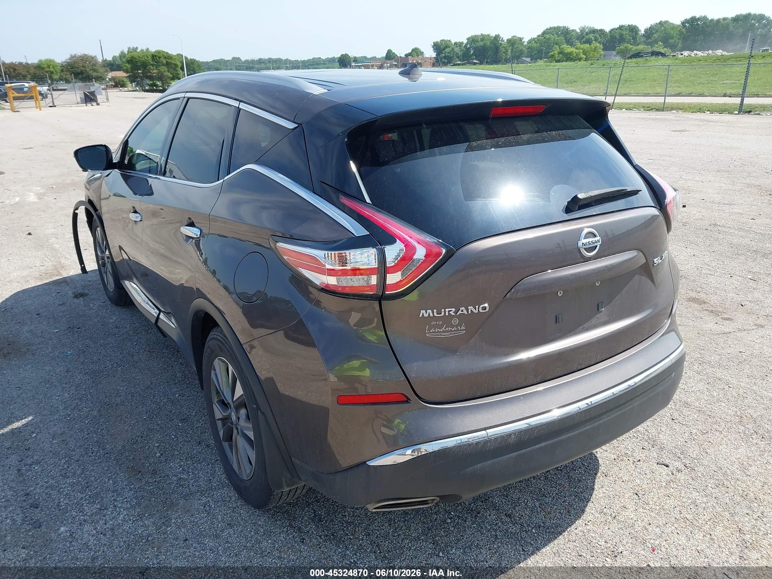 2015 Nissan Murano Sl Коричневый vin: 5N1AZ2MH0FN218307