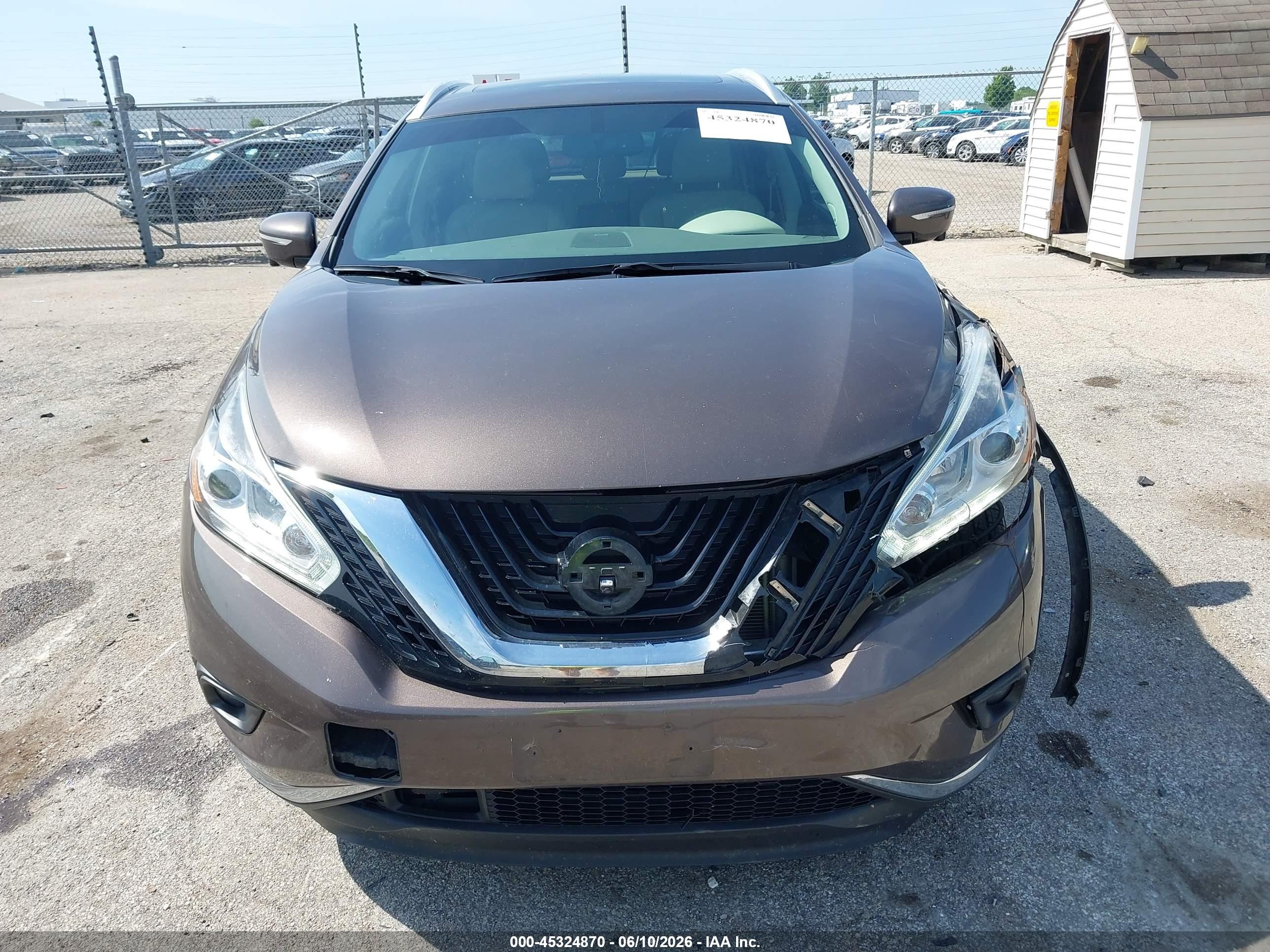 2015 Nissan Murano Sl Коричневый vin: 5N1AZ2MH0FN218307