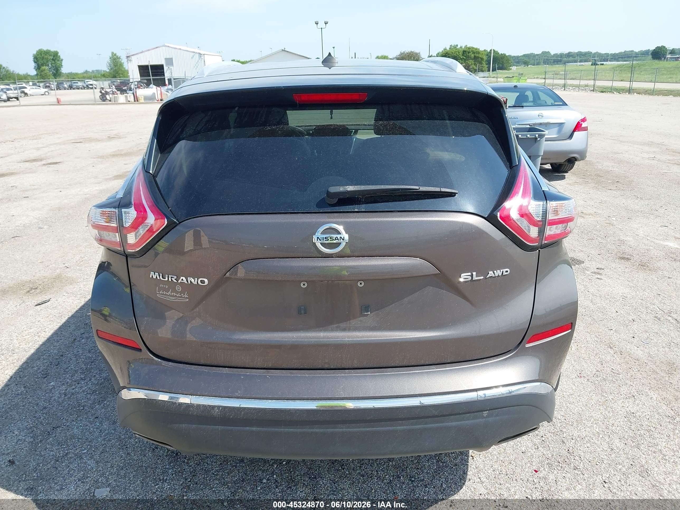 2015 Nissan Murano Sl Коричневый vin: 5N1AZ2MH0FN218307