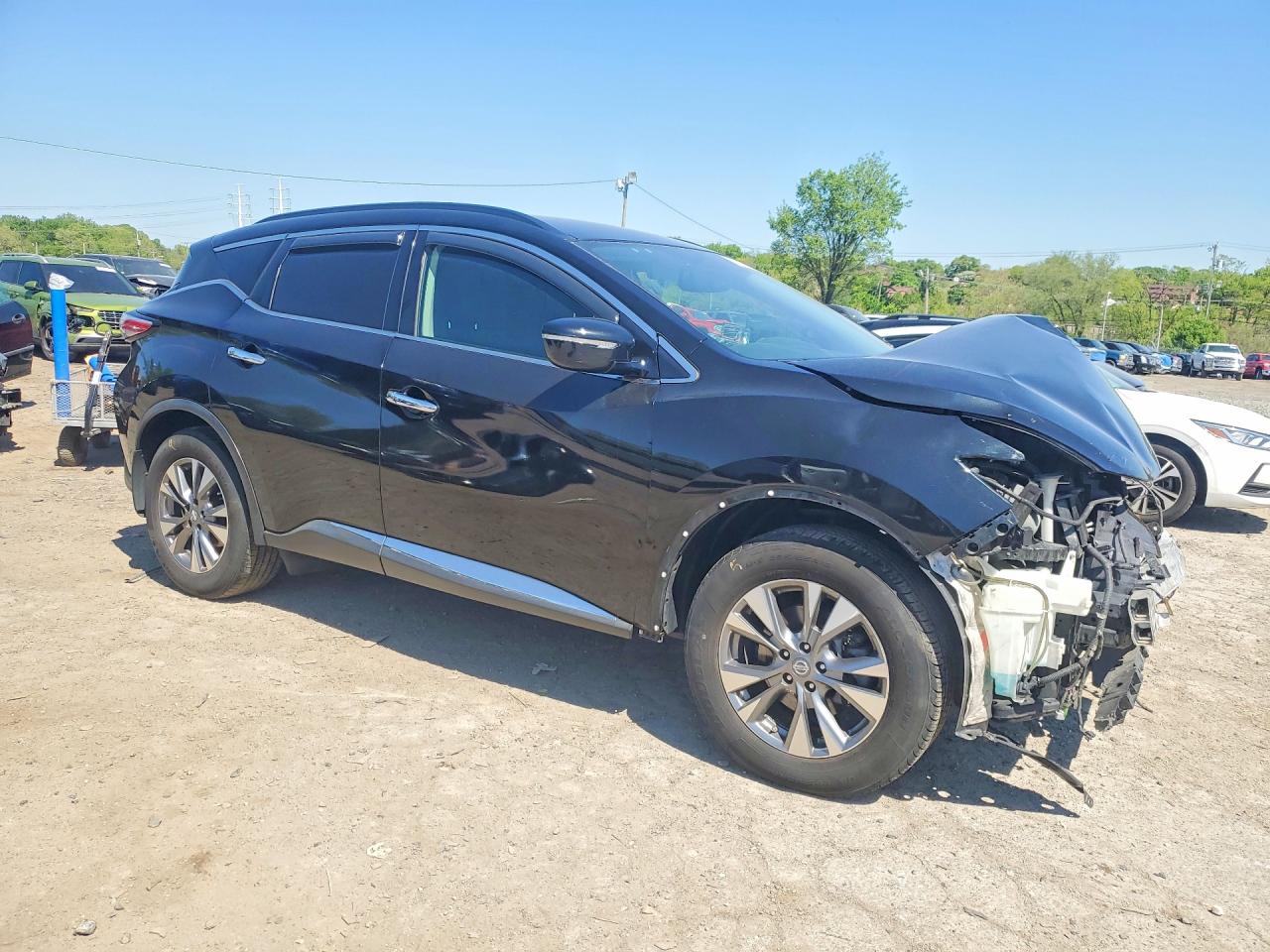 2015 Nissan Murano S Черный vin: 5N1AZ2MH0FN221059