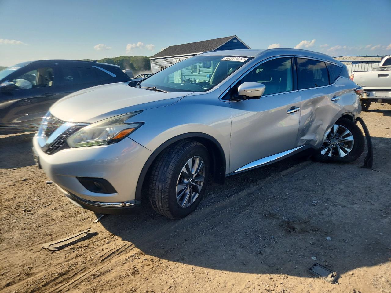 2015 Nissan Murano Sl Silver vin: 5N1AZ2MH0FN243160