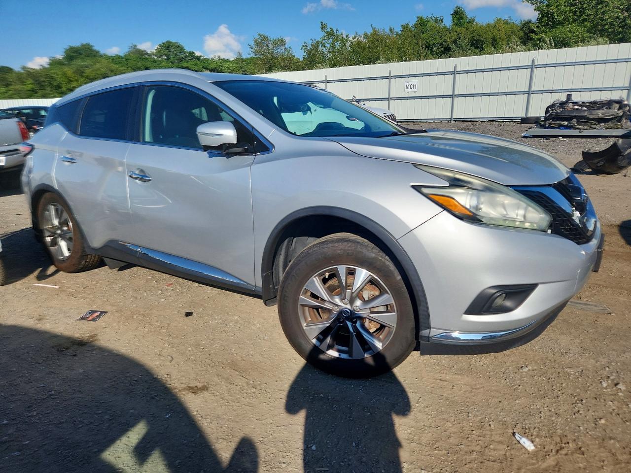 2015 Nissan Murano Sl Silver vin: 5N1AZ2MH0FN243160