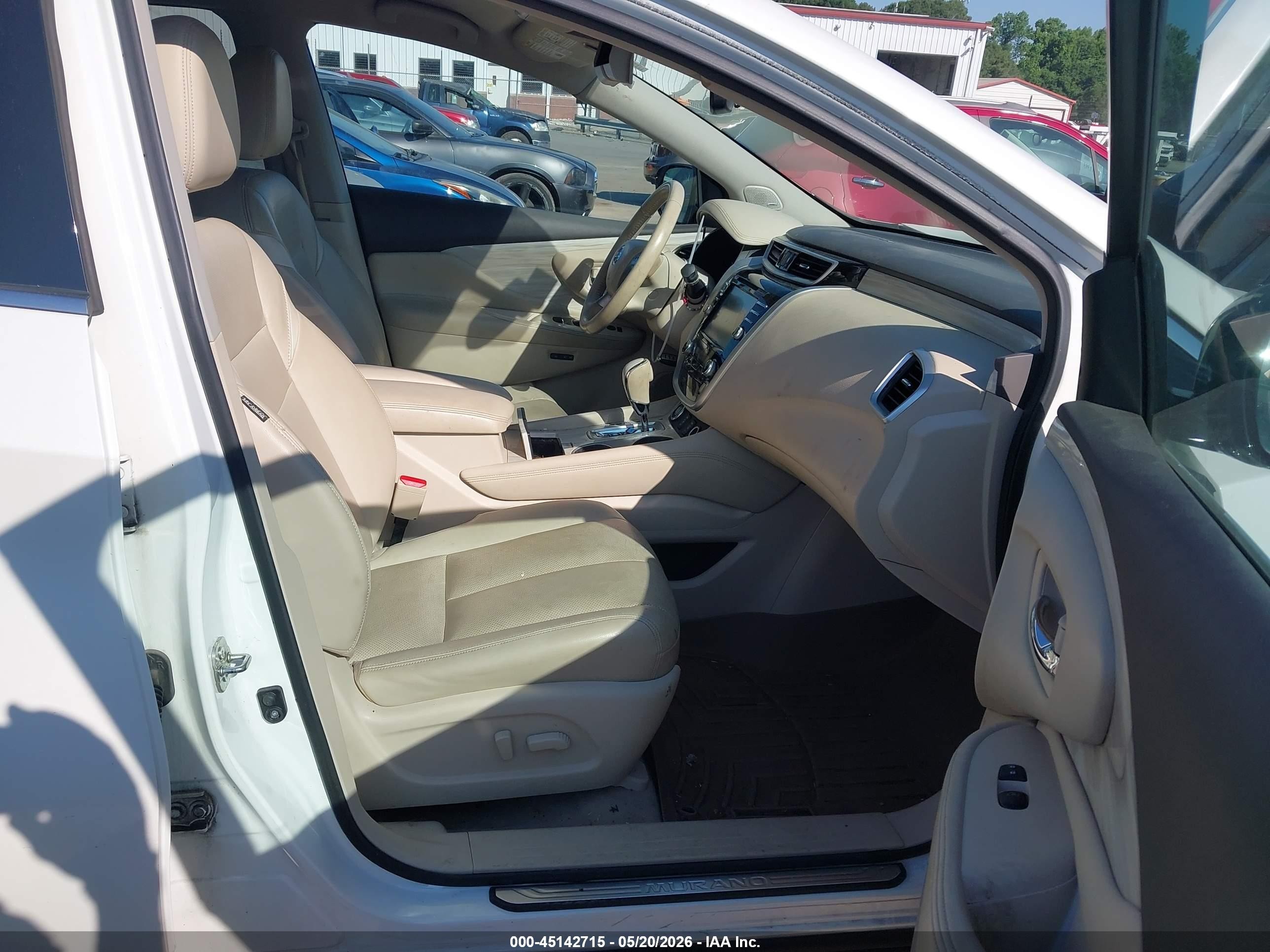 2015 Nissan Murano Sl White vin: 5N1AZ2MH0FN250710