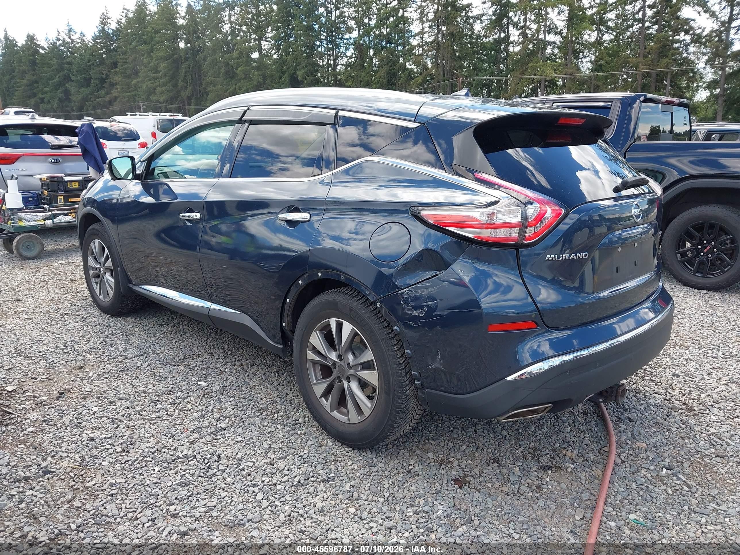 2015 Nissan Murano Platinum/s/sl/sv Dark Blue vin: 5N1AZ2MH0FN259990