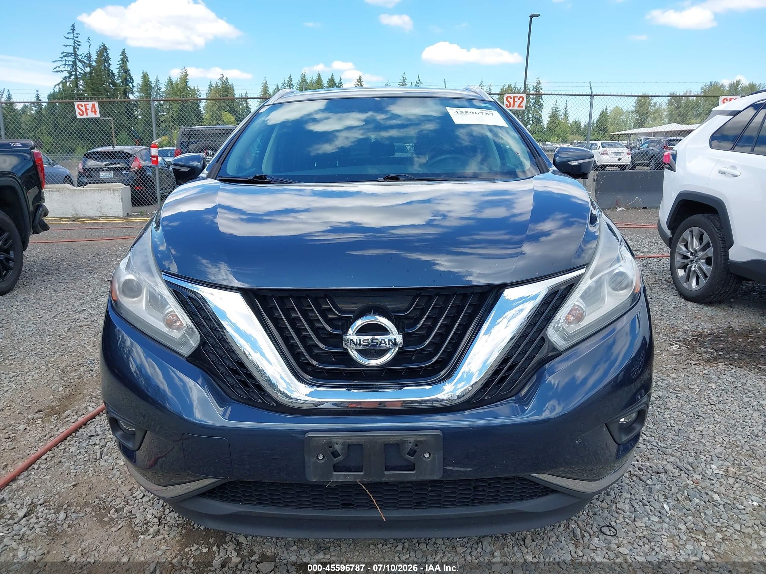 2015 Nissan Murano Platinum/s/sl/sv Dark Blue vin: 5N1AZ2MH0FN259990