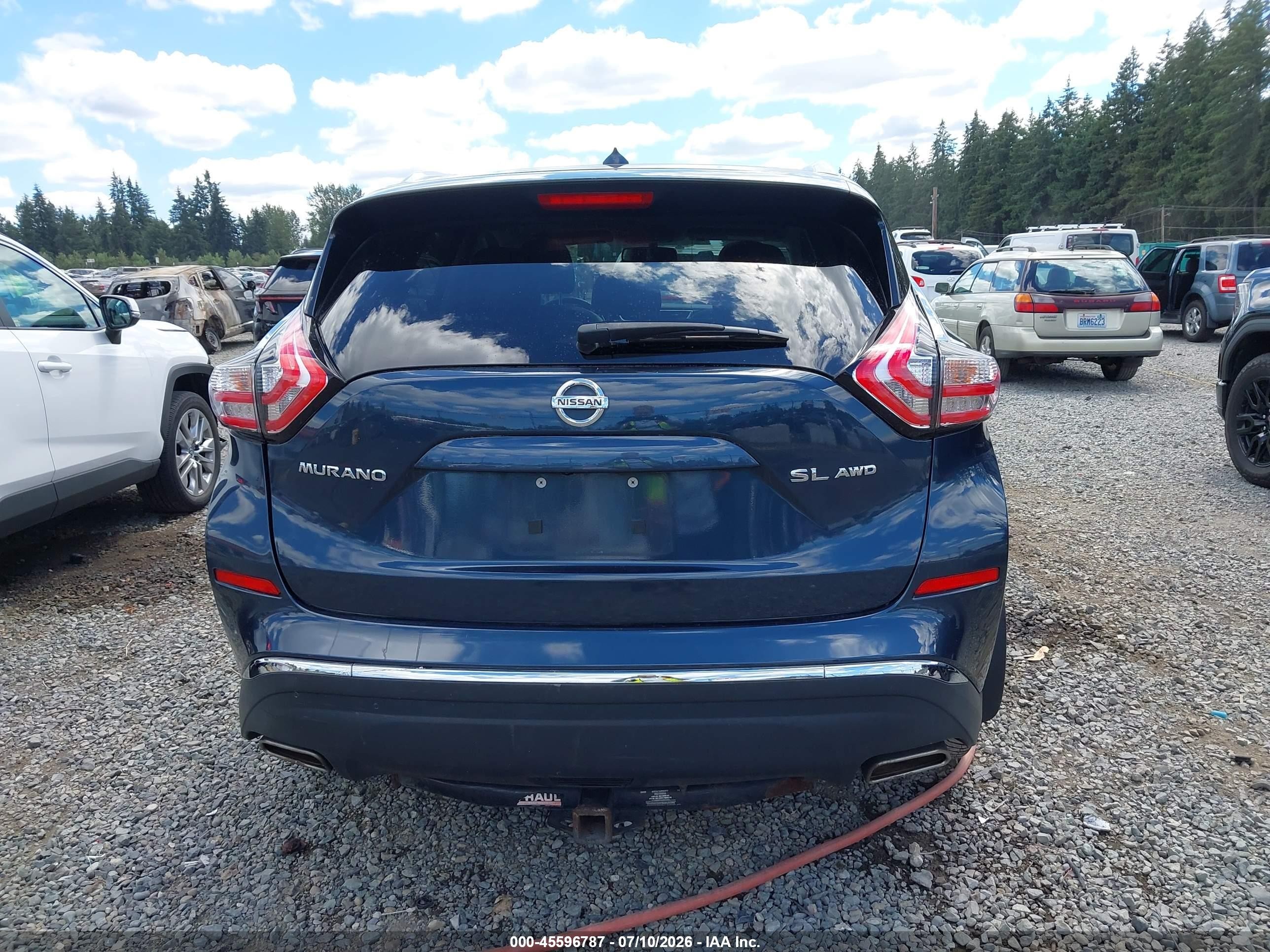 2015 Nissan Murano Platinum/s/sl/sv Dark Blue vin: 5N1AZ2MH0FN259990