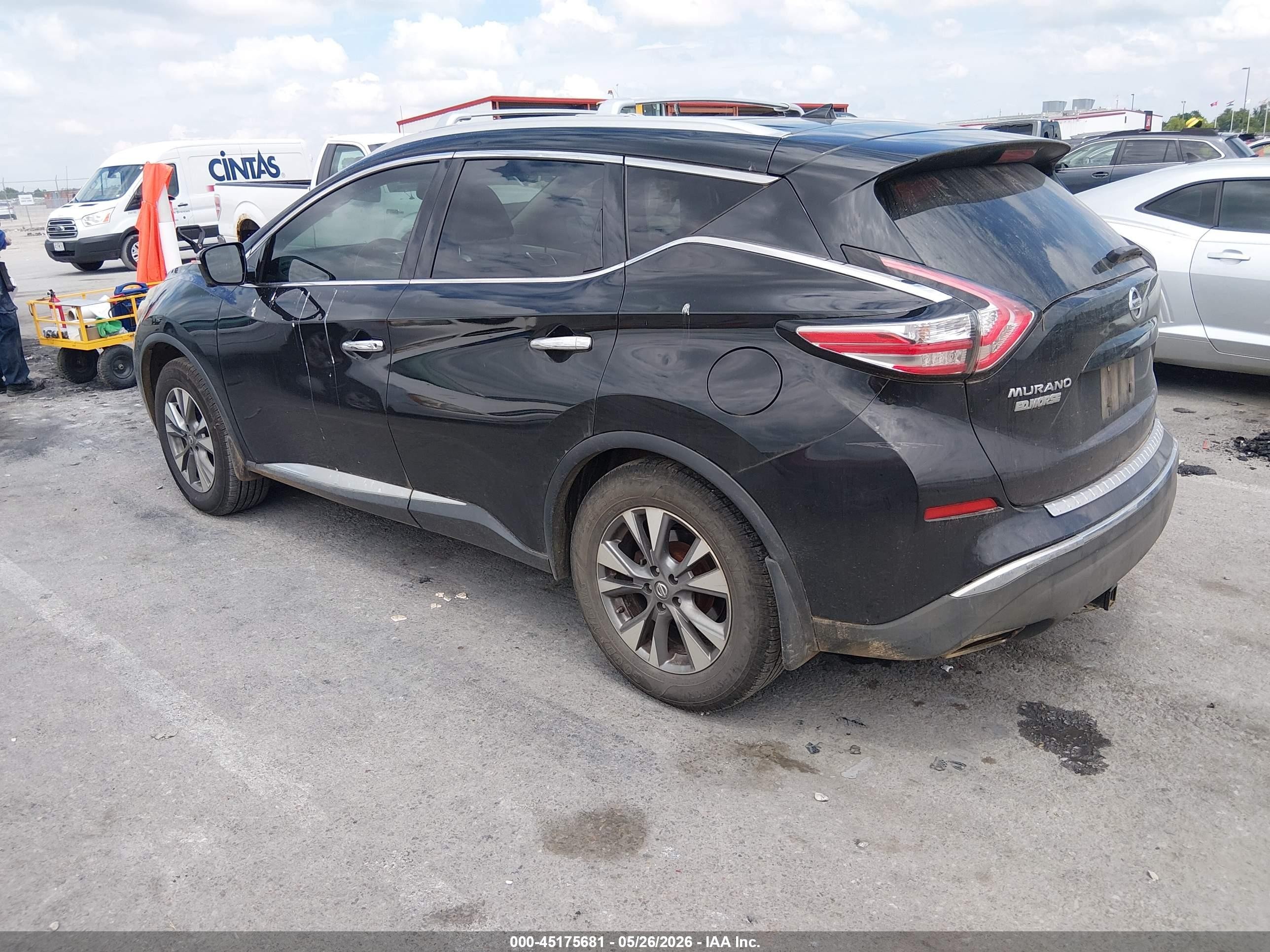 2015 Nissan Murano Sl Black vin: 5N1AZ2MH0FN269659