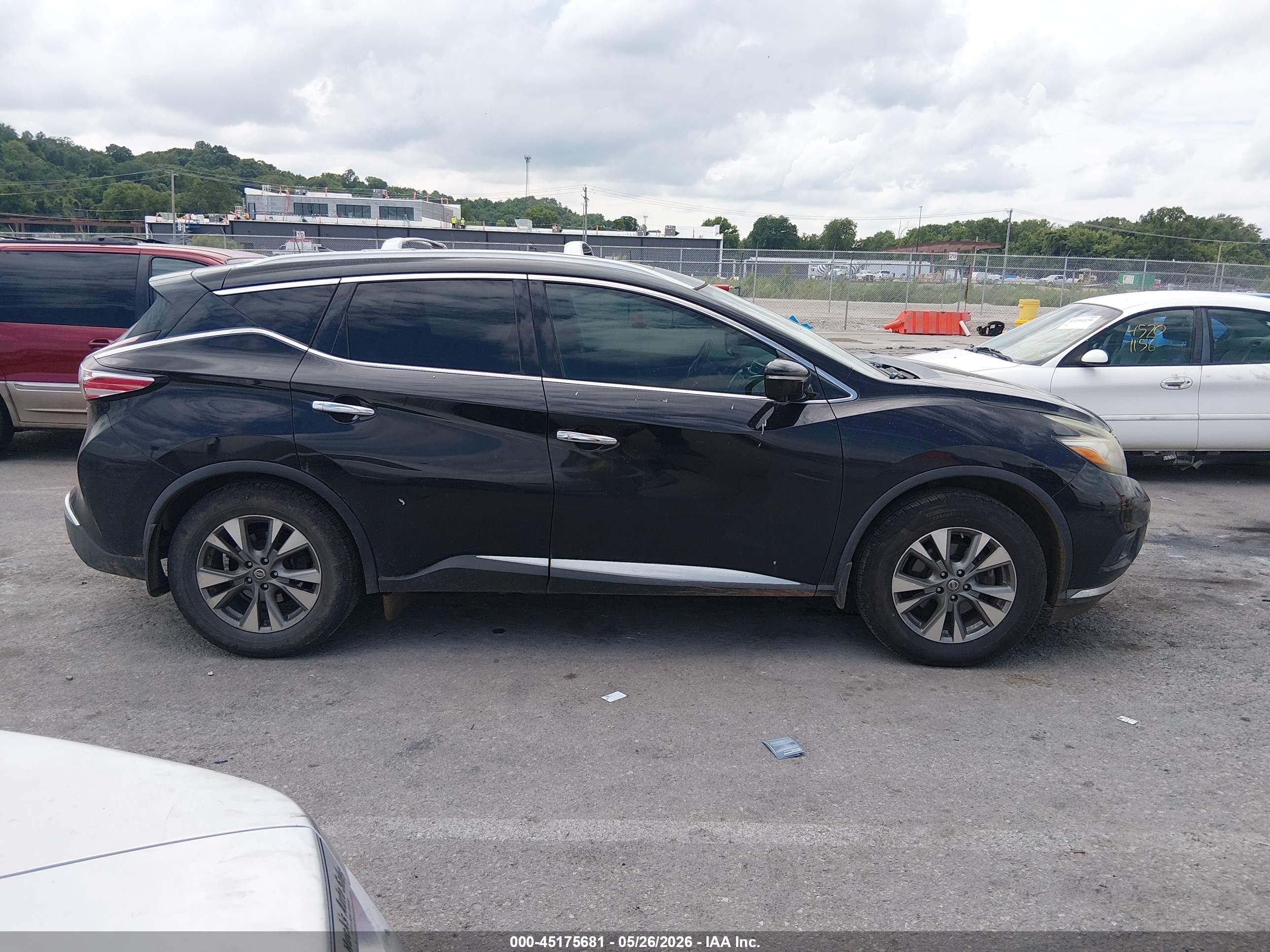 2015 Nissan Murano Sl Black vin: 5N1AZ2MH0FN269659