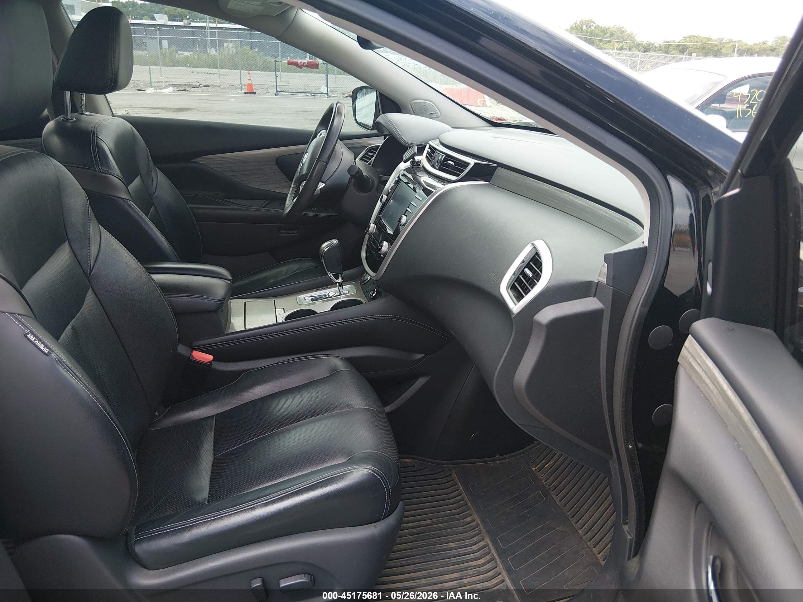 2015 Nissan Murano Sl Black vin: 5N1AZ2MH0FN269659