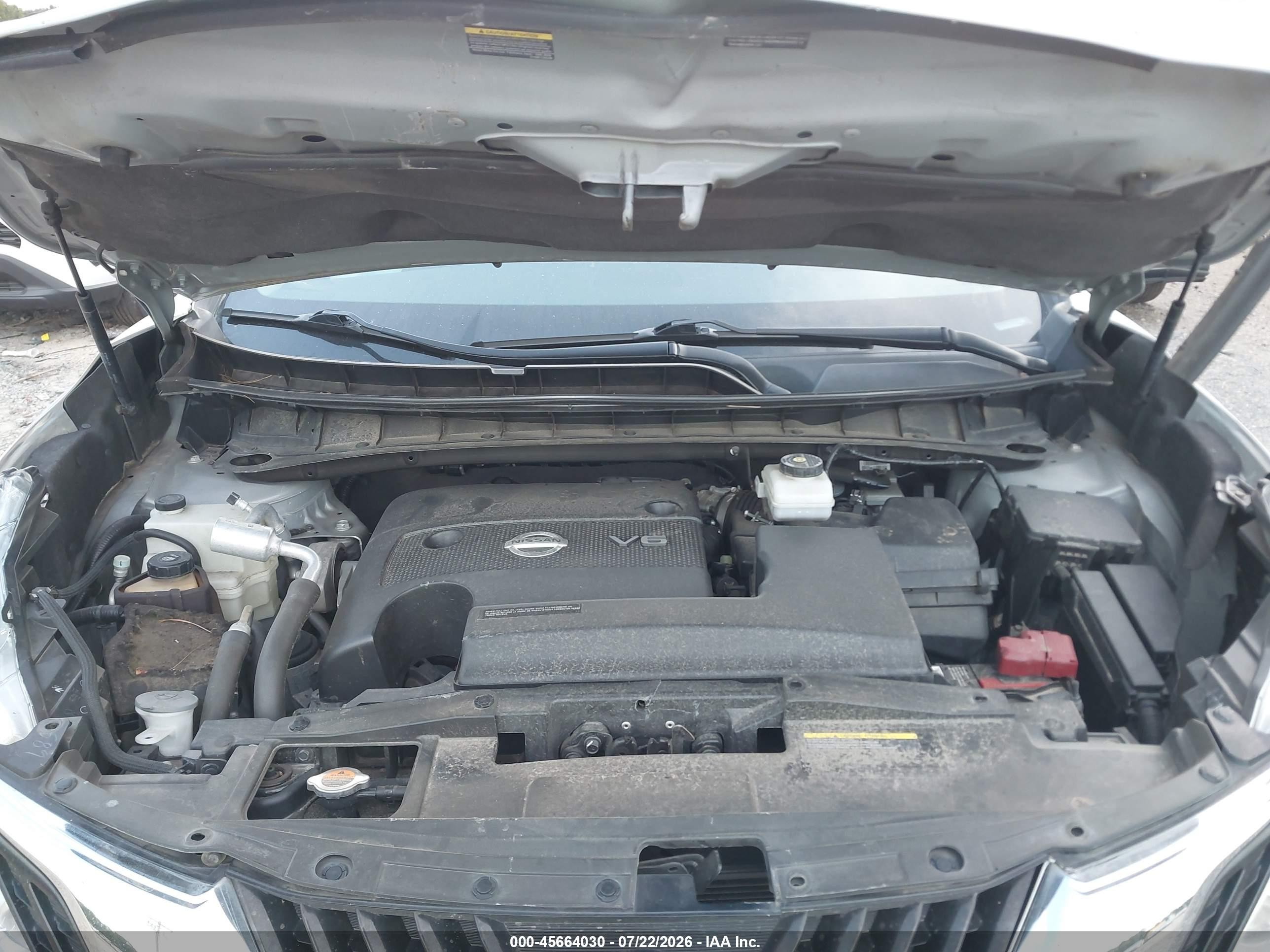 2015 Nissan Murano Sv Серебряный vin: 5N1AZ2MH0FN275283