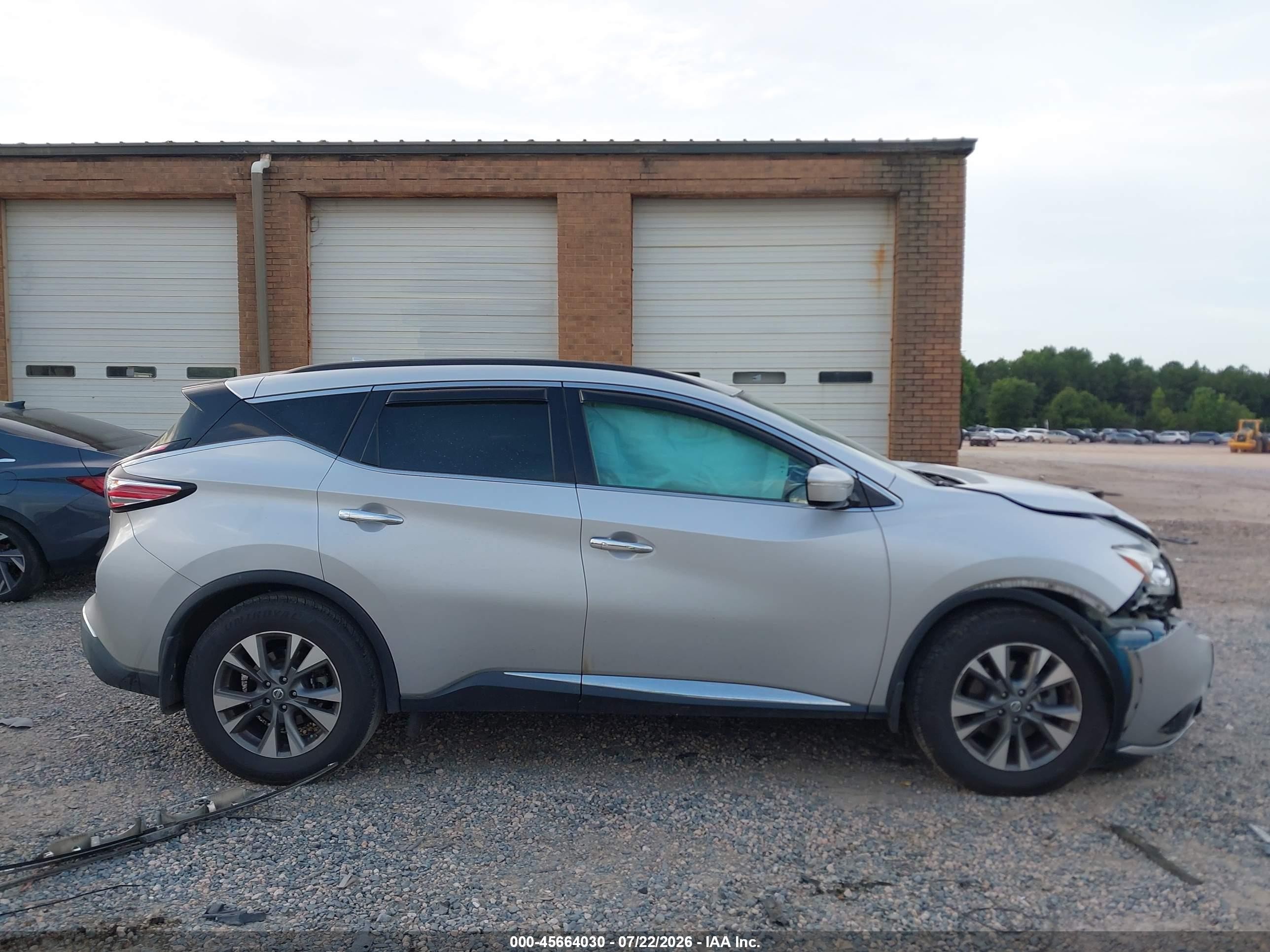 2015 Nissan Murano Sv Серебряный vin: 5N1AZ2MH0FN275283