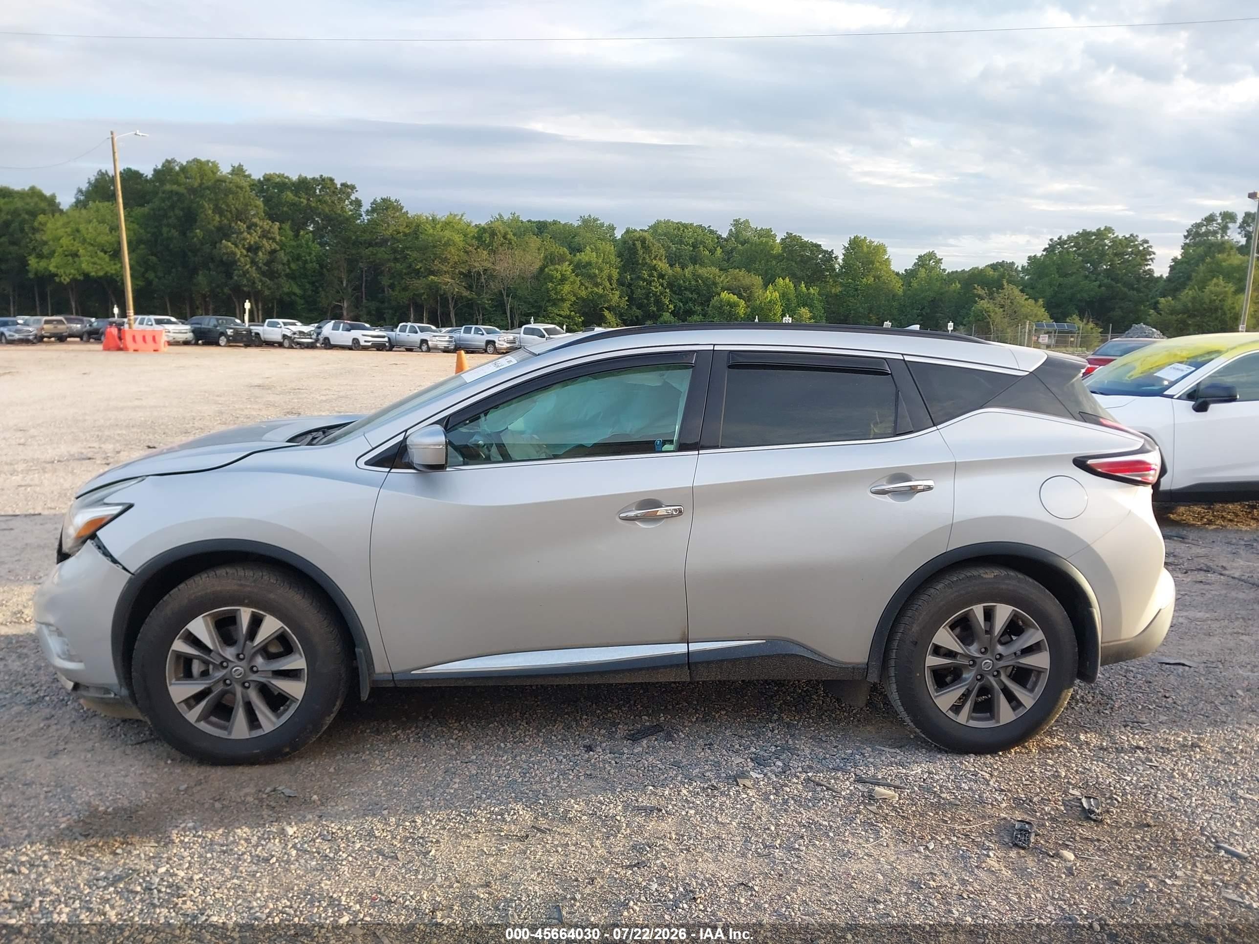 2015 Nissan Murano Sv Серебряный vin: 5N1AZ2MH0FN275283