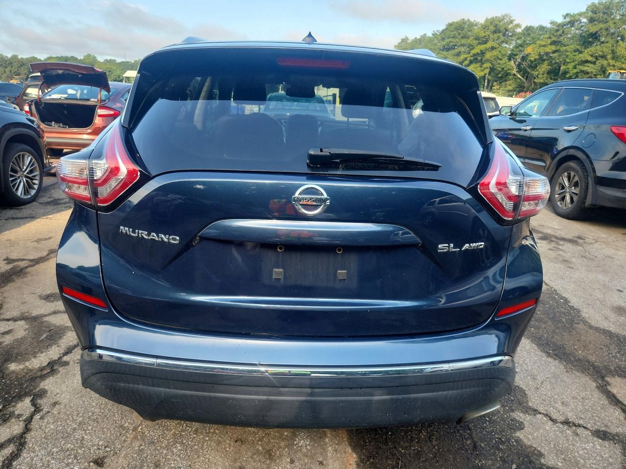 2015 Nissan Murano Sl Blue vin: 5N1AZ2MH0FN277602