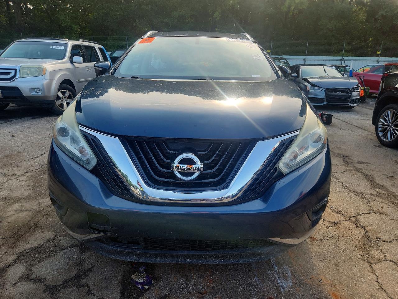 2015 Nissan Murano Sl Blue vin: 5N1AZ2MH0FN277602