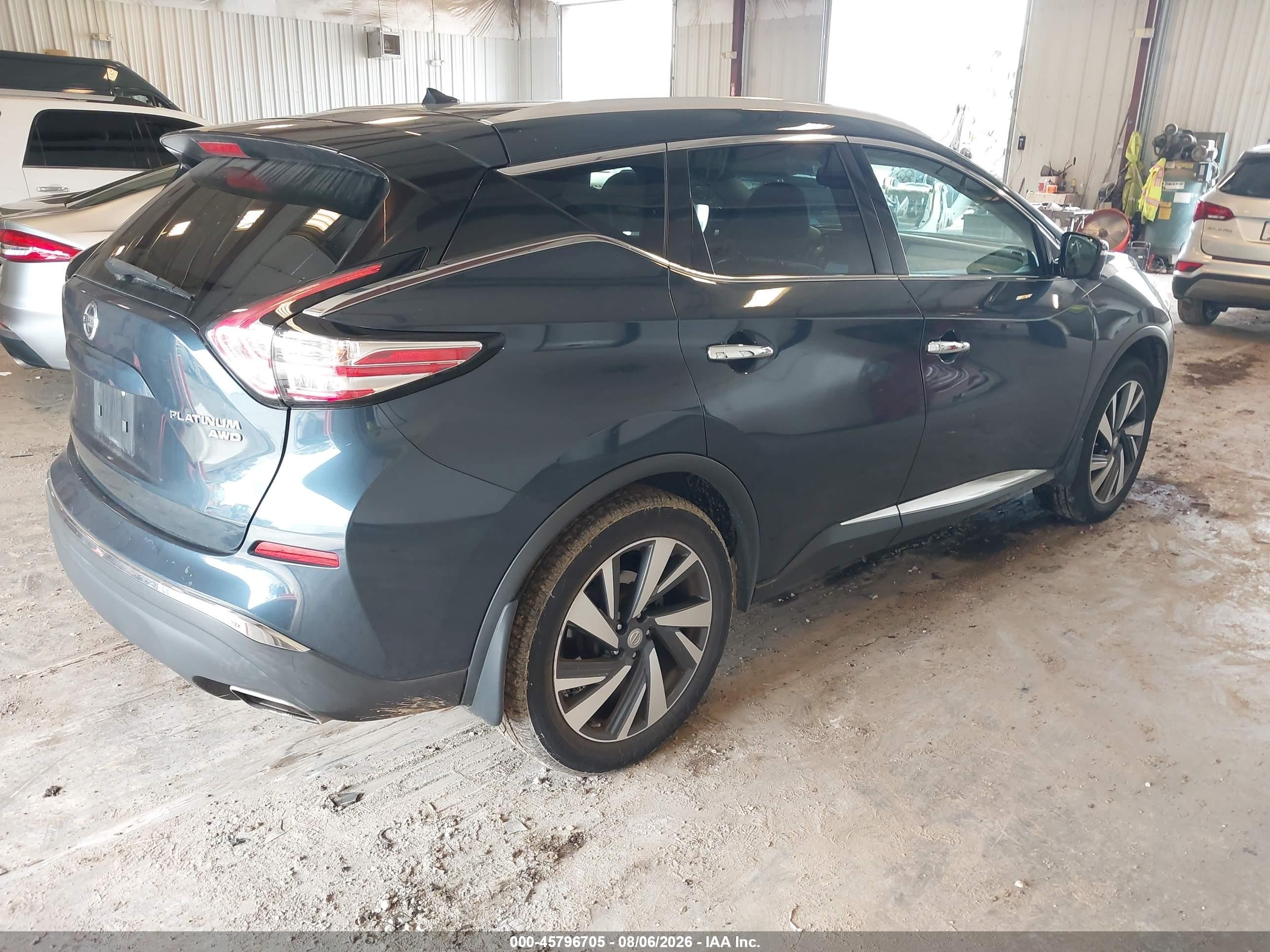 2015 Nissan Murano Platinum Blue vin: 5N1AZ2MH0FN278992